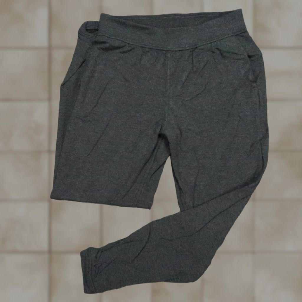 Lululemon Pants Women 4 Gray Twisted Tucked Jogger Modal French Terry Regular 25in Pockets Elastic Waist Activewear Gym Yoga