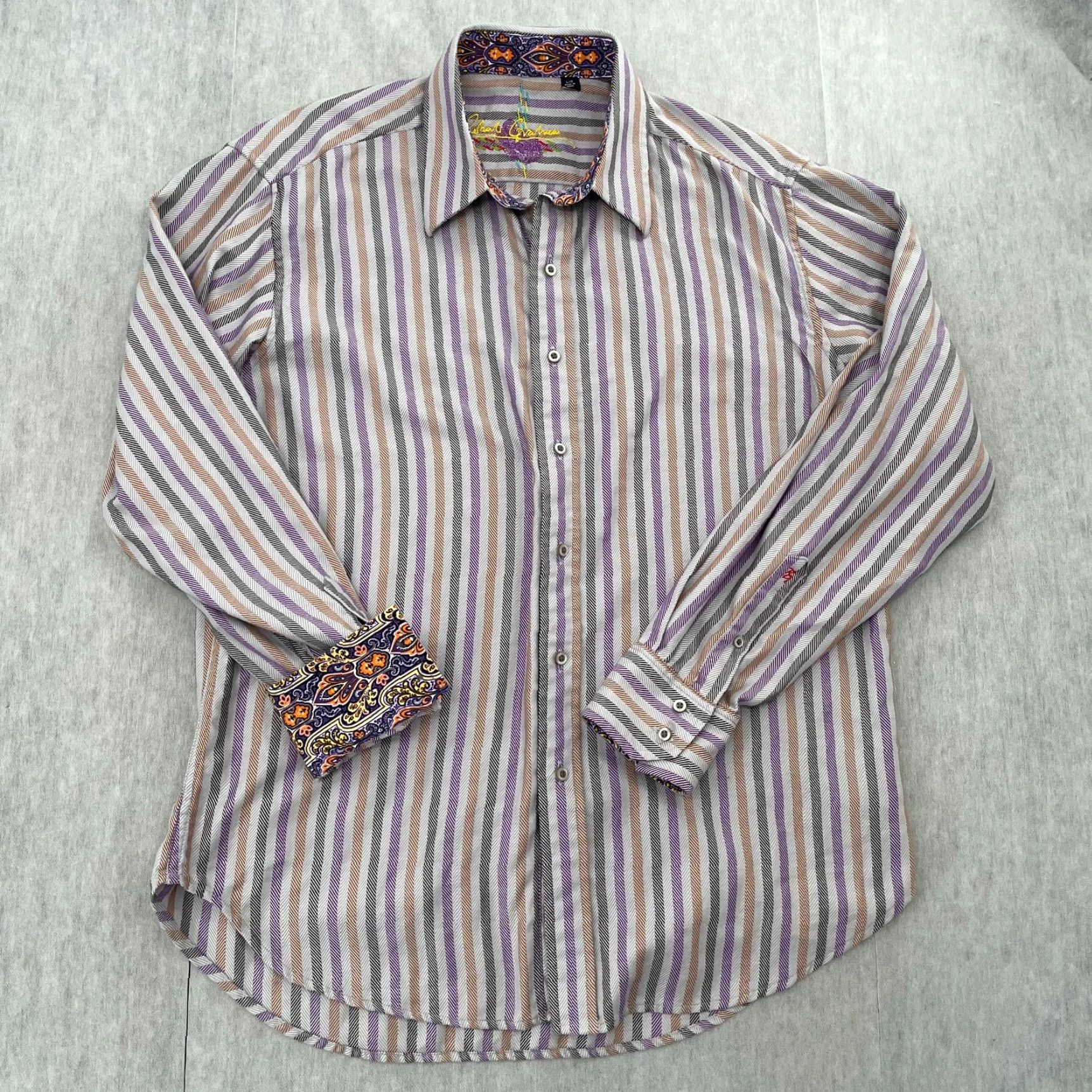 Robert Graham Robert Graham Colorful Striped Button-Up Shirt Adult Large Long Sleeve Mens L Size US L / EU 52-54 / 3 - 2 Thumbnail