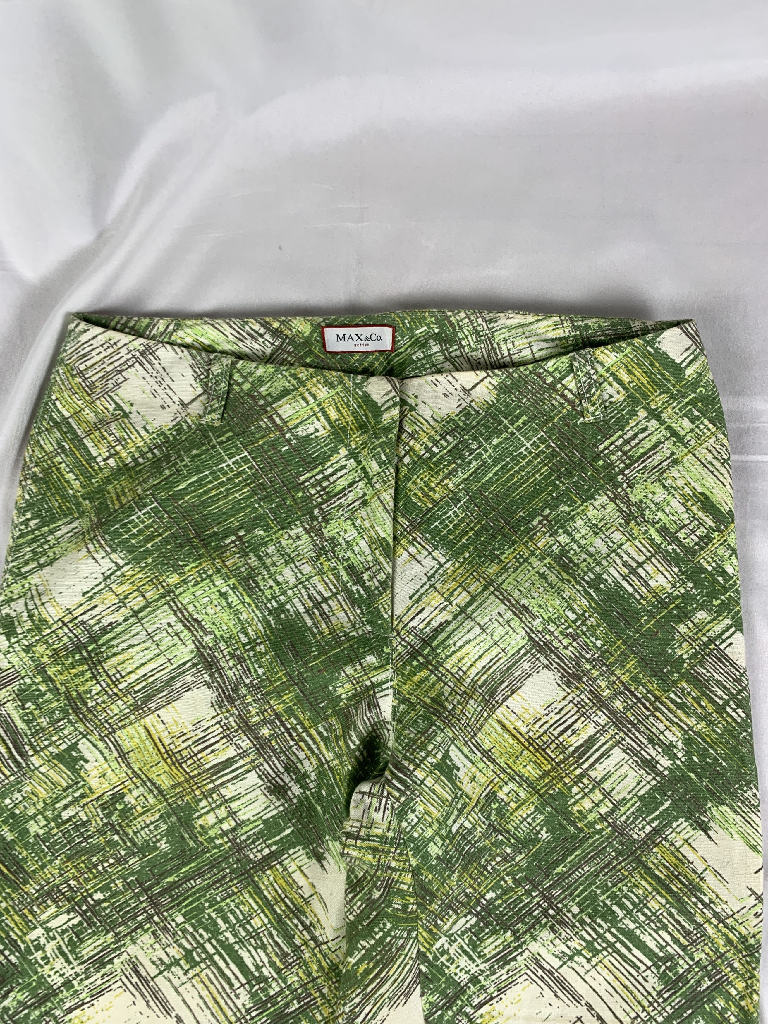 MAX&Co. Max&Co Italy Green Patterned Flared Pants (27) Size 27" / US 4 / IT 40 - 5 Thumbnail