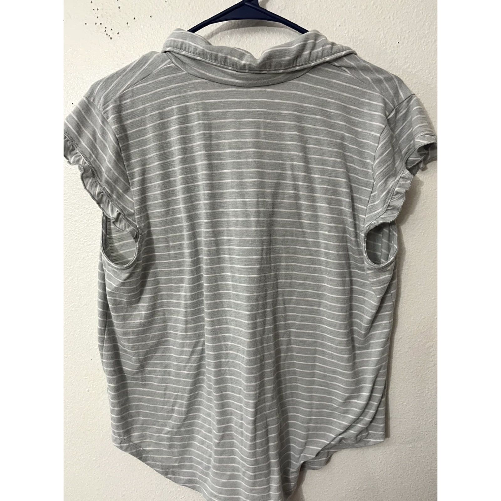 Splendid Splendid Pajama Top Short Sleeve Medium Gray Striped Size M / US 6-8 / IT 42-44 - 3 Thumbnail