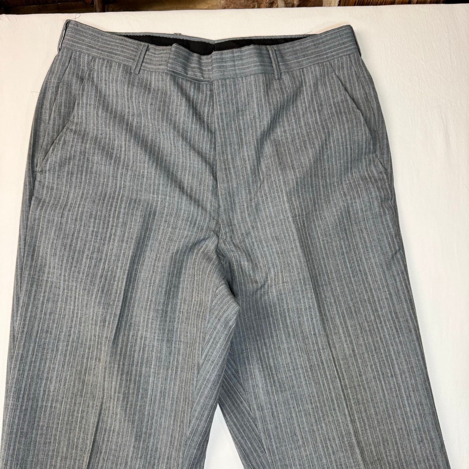 Aquascutum 70s VTG Aquascutum London Gray Pinstripe Suit 40R 34x33 Size 40R - 16 Thumbnail