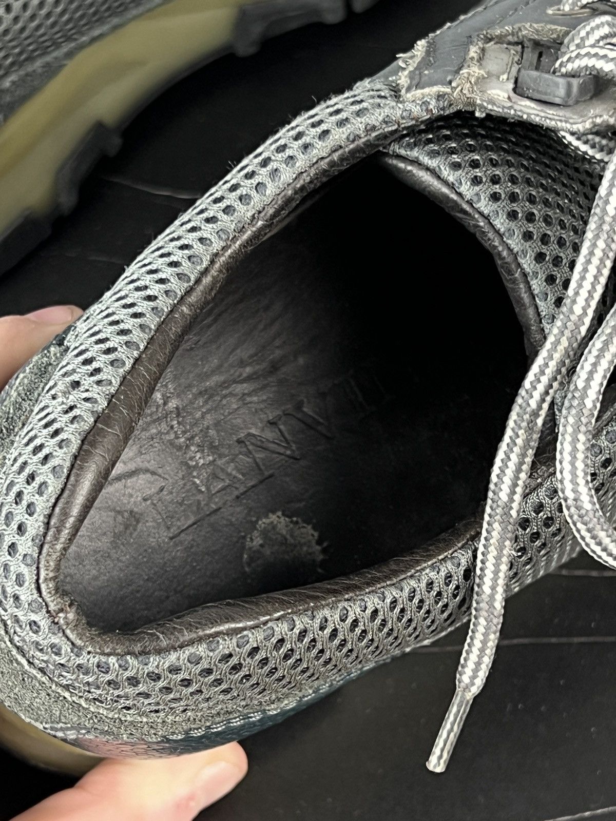 Lanvin Lanvin Mesh Leather suede Sneakers (Y0488) Size US 8 / EU 41 - 14 Thumbnail