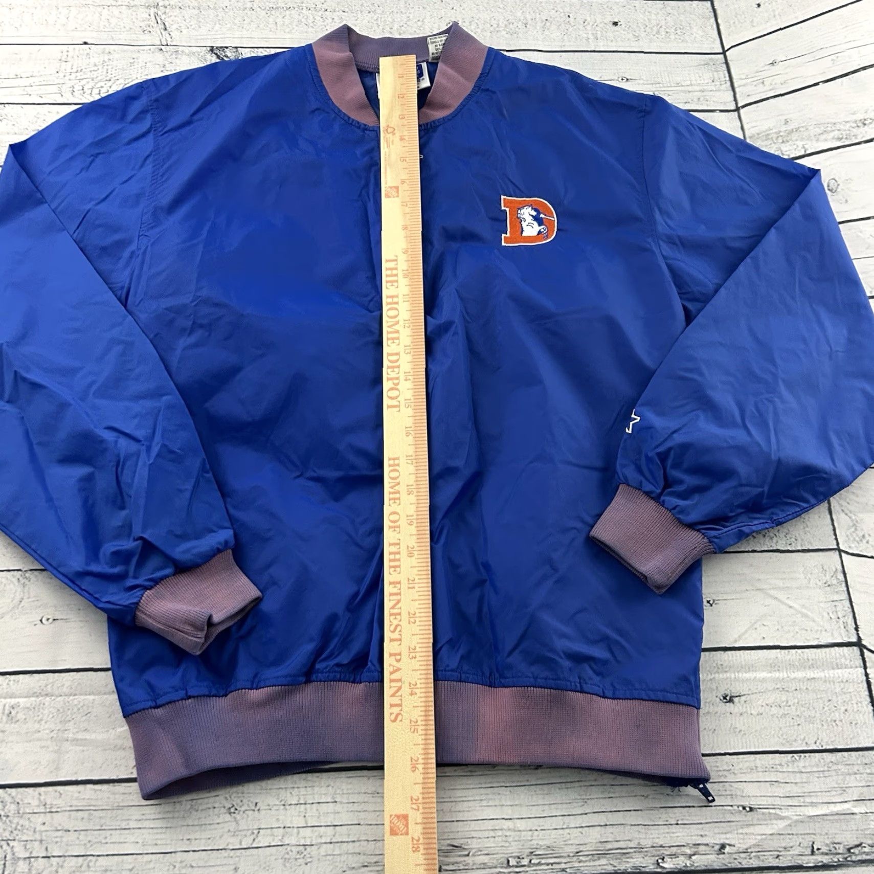 Starter VINTAGE Starter Denver Broncos 1/4 Zip Pullover Windbreaker Jacket Men M Blue Broncos 1/4 Zip Windbreaker Jacket Mens Medium Size US M / EU 48-50 / 2 - 5 Thumbnail