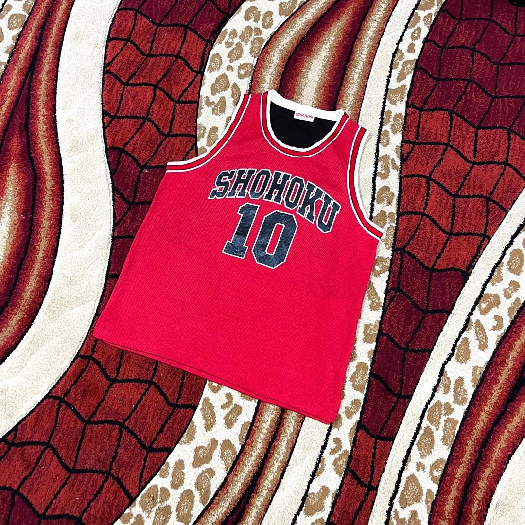 Anime Vintage Bandai 90s No 10 Shohoku Slam Dunk Anime Jersey Size US L / EU 52-54 / 3 - 2 Thumbnail