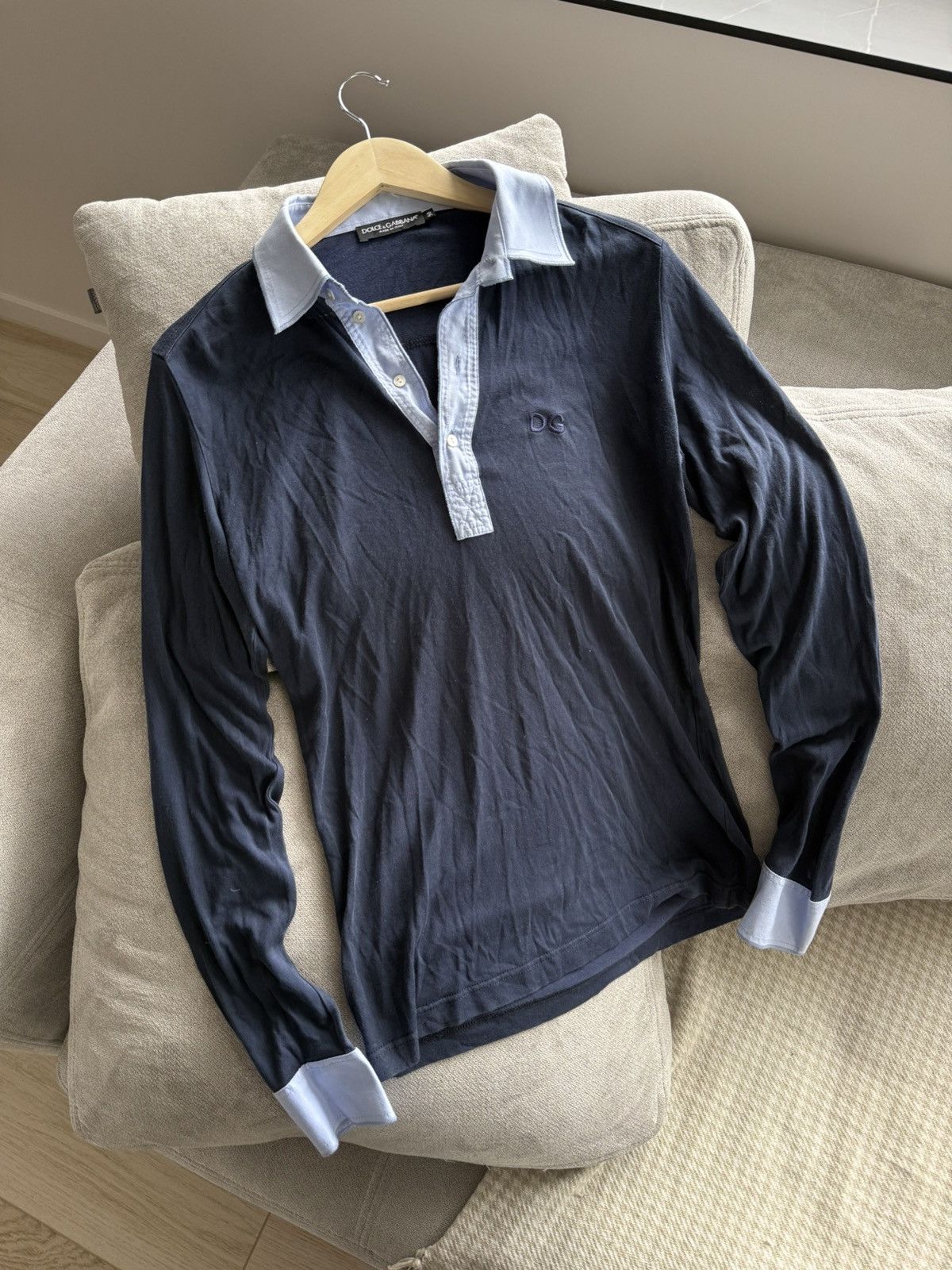 Vintage Dolce & Gabbana Navy Men’s Long Sleeve Size 50
