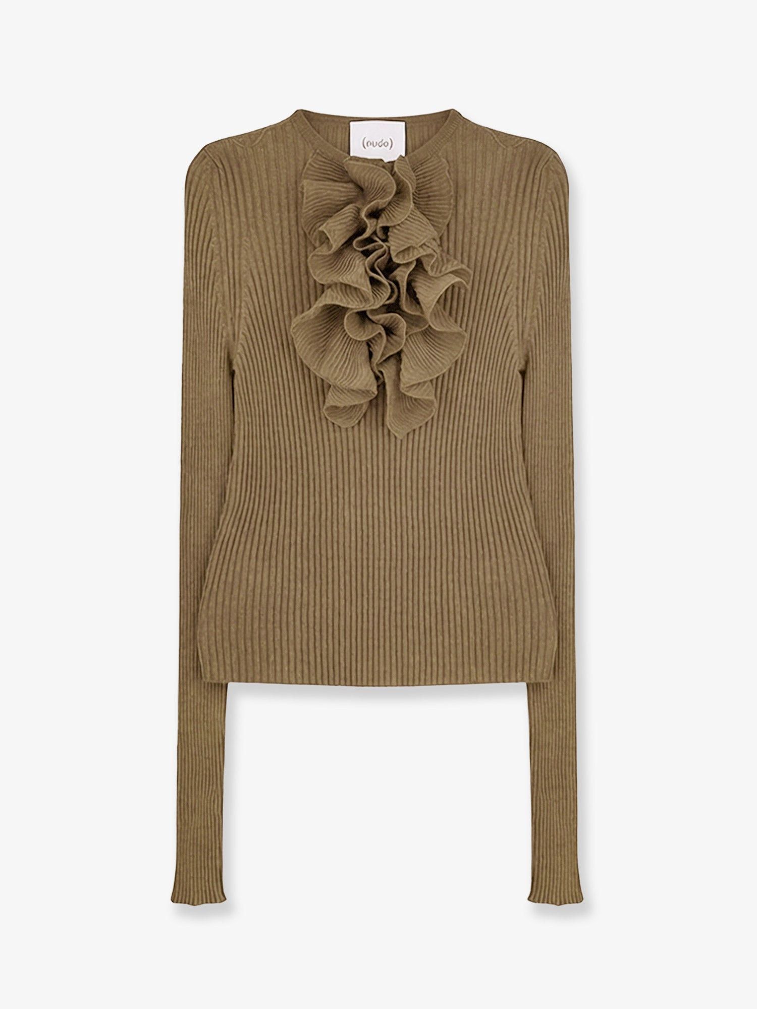 Nude Ribbed Cotton Blend Sweater Size S / US 4 / IT 40 - 1 Thumbnail