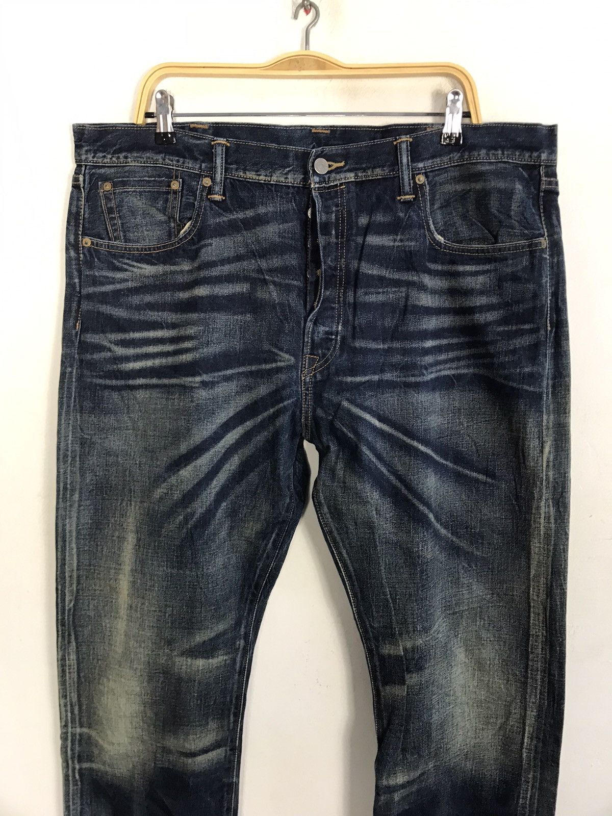 Levi's Vintage Clothing Levi's Lot 501 Button Fly Natural Faded Whisker Denim Jeans Size US 40 / EU 56 - 3 Thumbnail