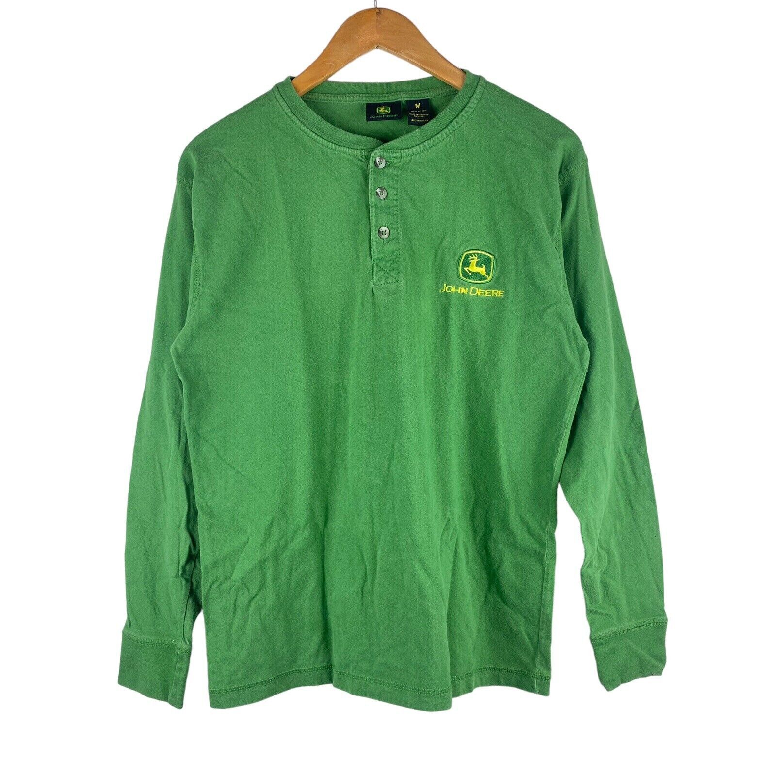 T-shirt Manches Longues John Deere Moline Illinois - Taille L Marron - Occasion En Très Bon état - Logo Vintage