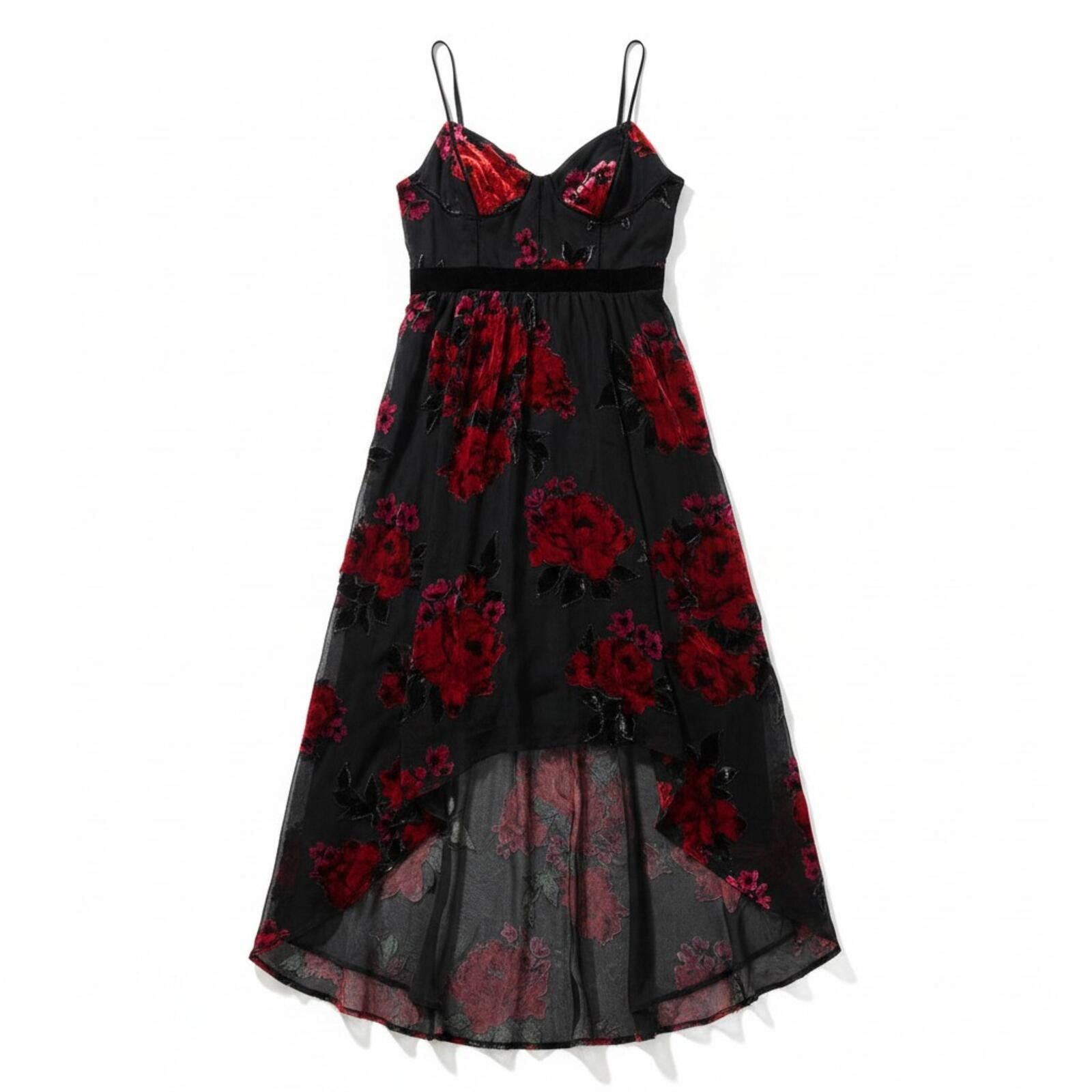 Other Betsey Johnson Velvet Burnout Rose Dress NWT XL 16–18 Black Size XXL / US 16-18 / IT 52-54 - 2 Thumbnail