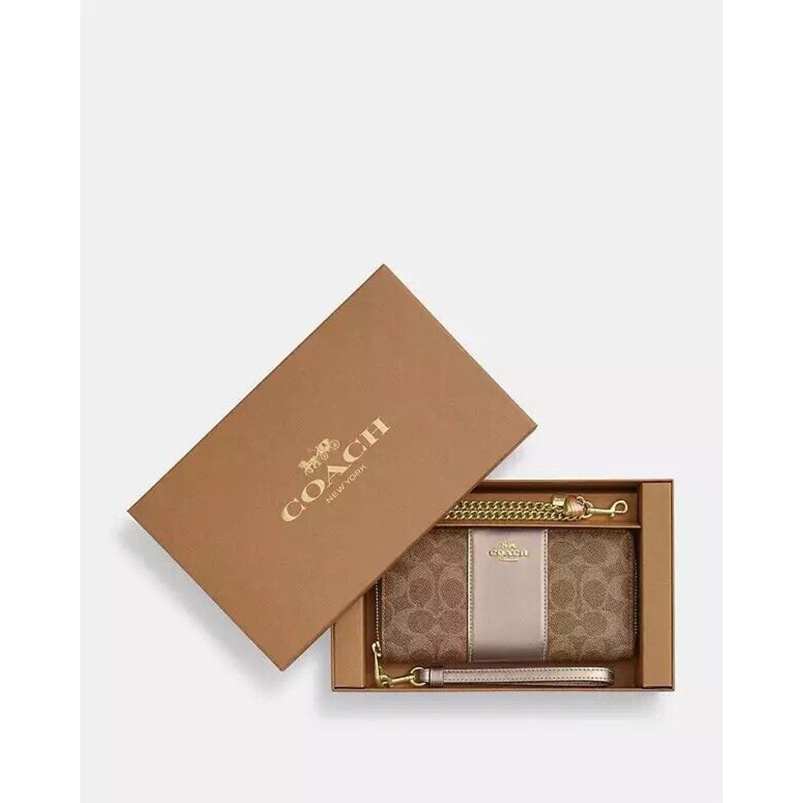 NWT Gift Box Coach Boxed Long Zip Around Wallet CX178