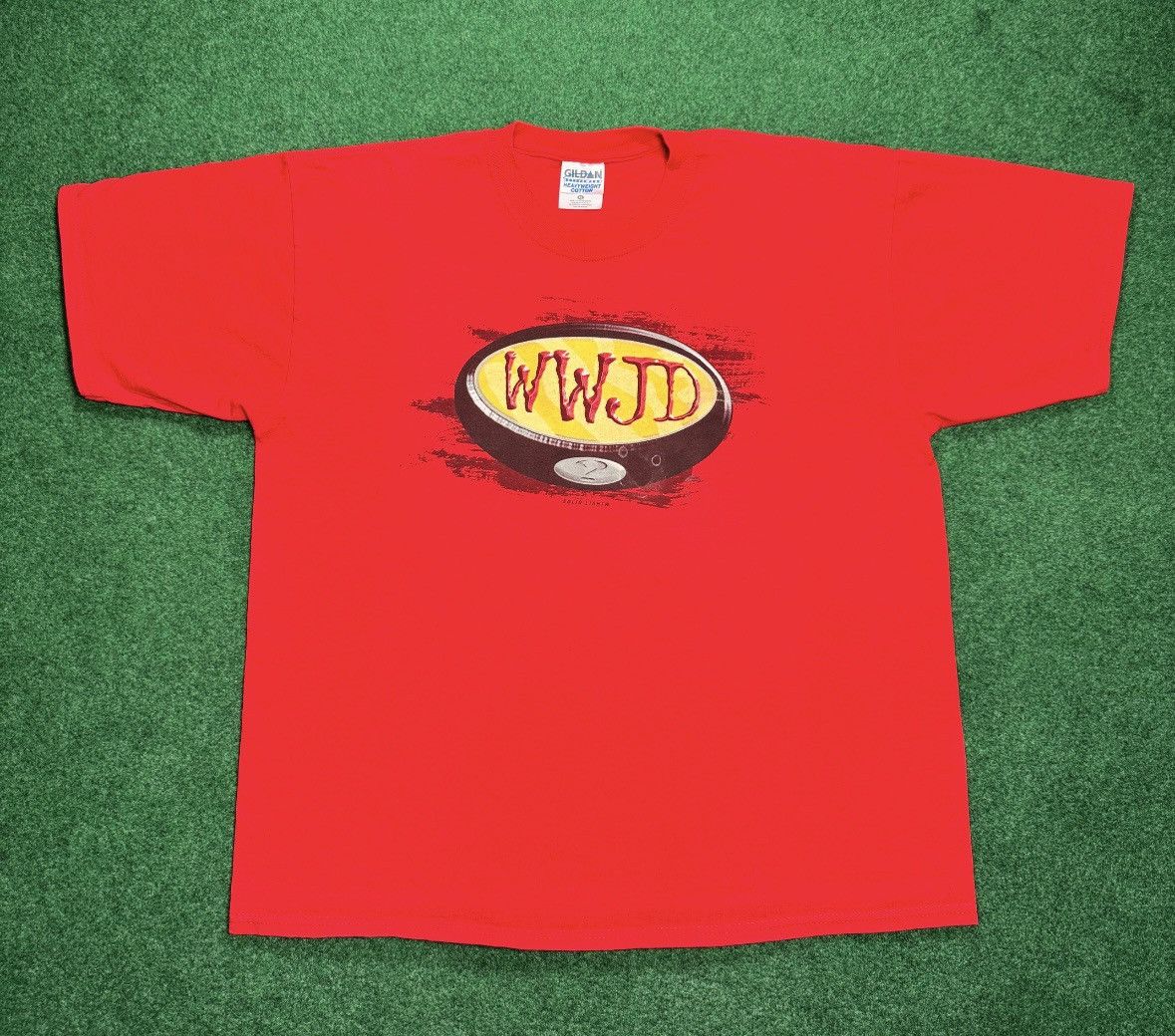 Gildan × Vintage 90s Jesus Tee What Would Jesus Do? Kanye Christian T Shirt Size US XL / EU 56 / 4 - 1 Thumbnail