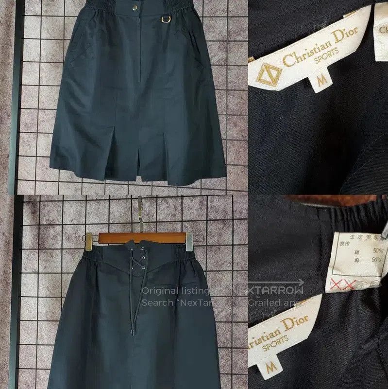 Dior Dior Black Summer Embroidered Skirt . Size 23" - 1 Thumbnail