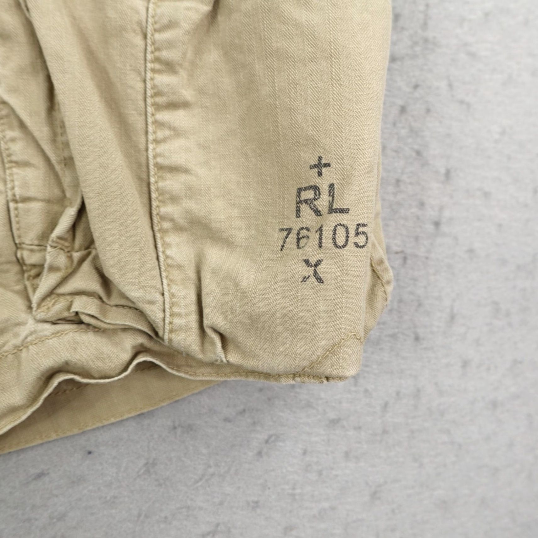 Polo Ralph Lauren VINTAGE Polo Ralph Lauren Shorts Cargo Paratrooper Military Drawstring Mens 34 Beige Outdoor Herringbone Pockets Adjustable Waist 10" Inseam Mens Size US S / EU 44-46 / 1 - 3 Thumbnail