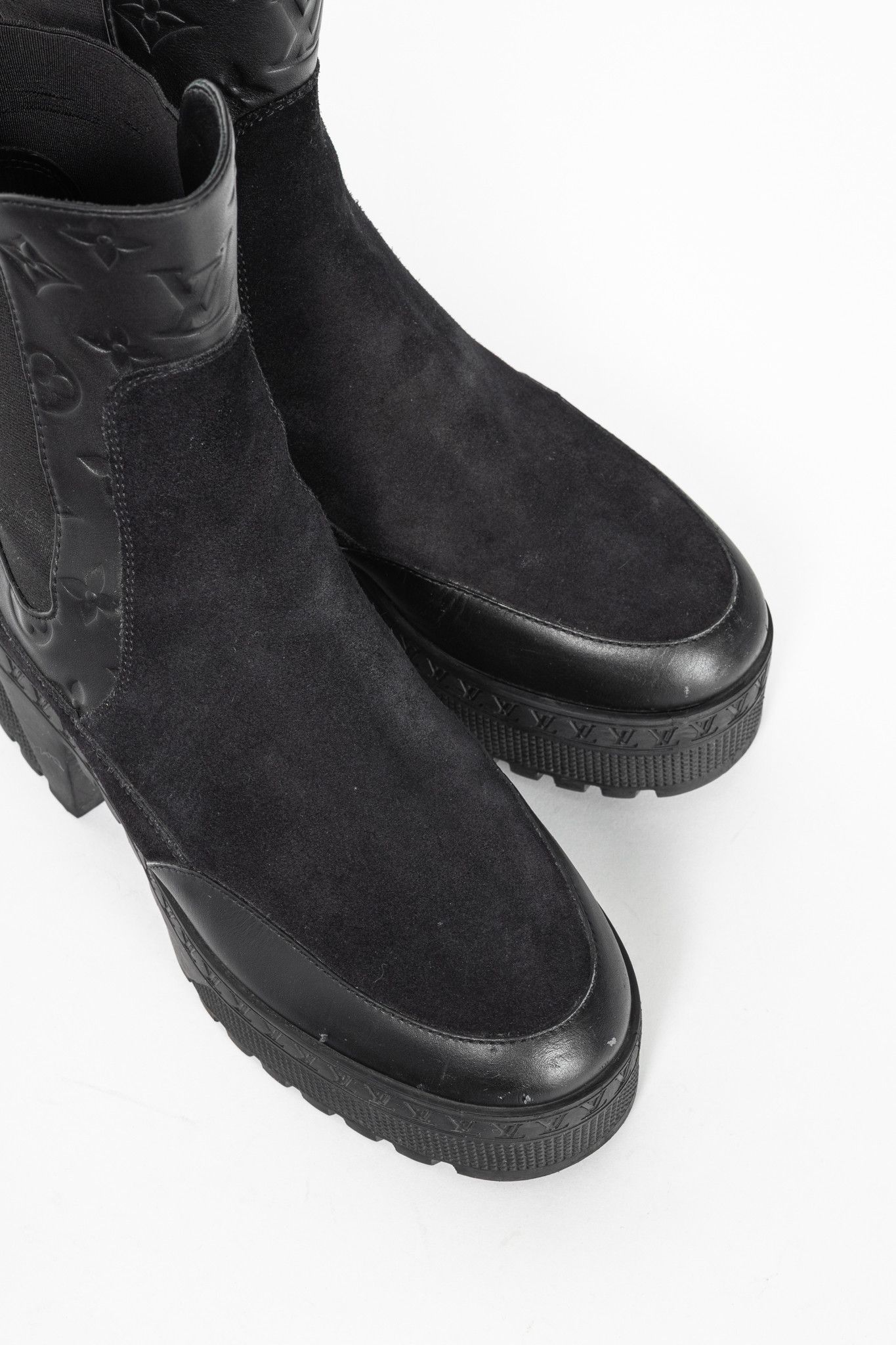 Louis Vuitton Louis Vuitton Laureate Suede/Monogram-Leather Platform Boot Size US 7 / IT 37 - 6 Thumbnail