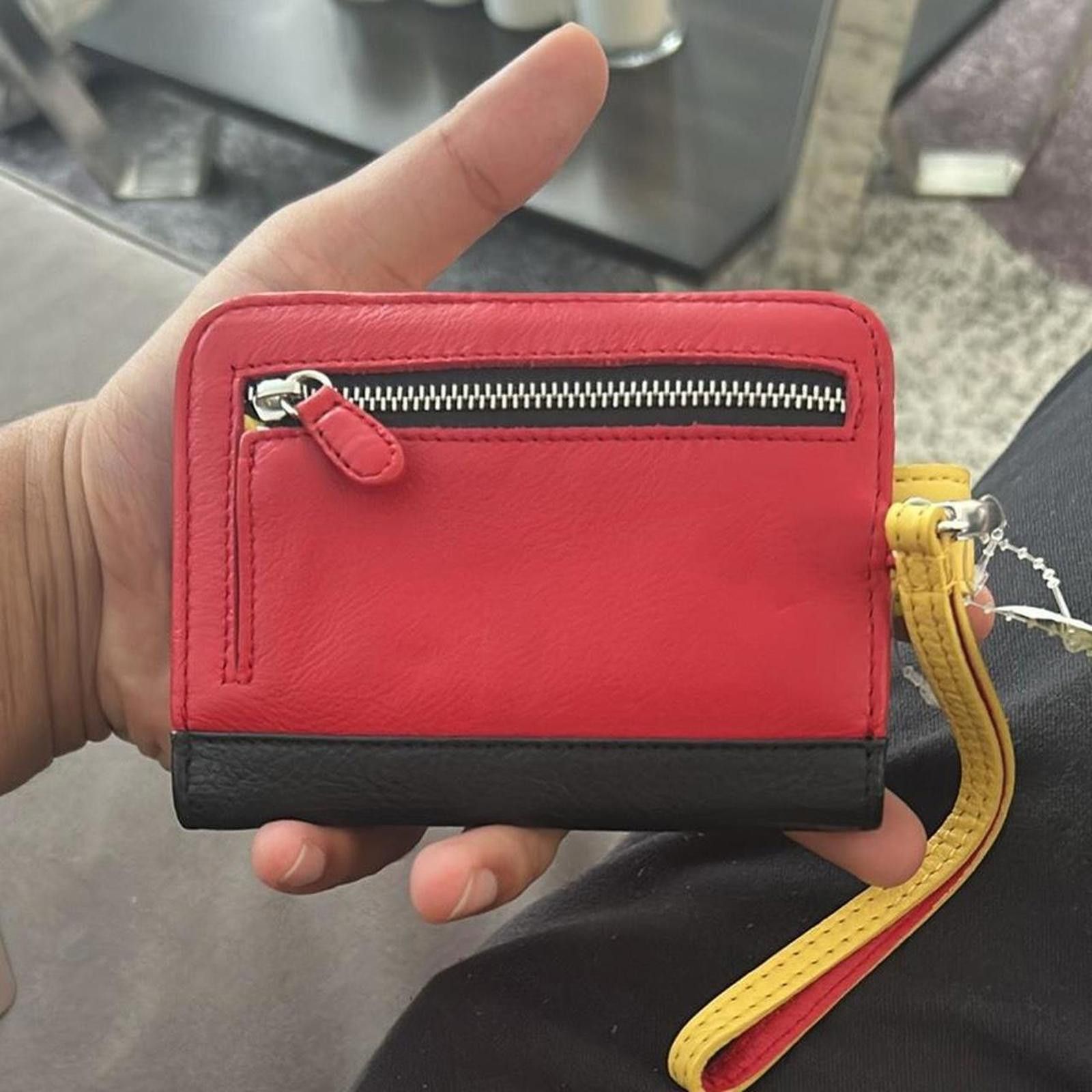 Designer Colorful Leather Wallet with Wrist Strap Size ONE SIZE - 3 Thumbnail