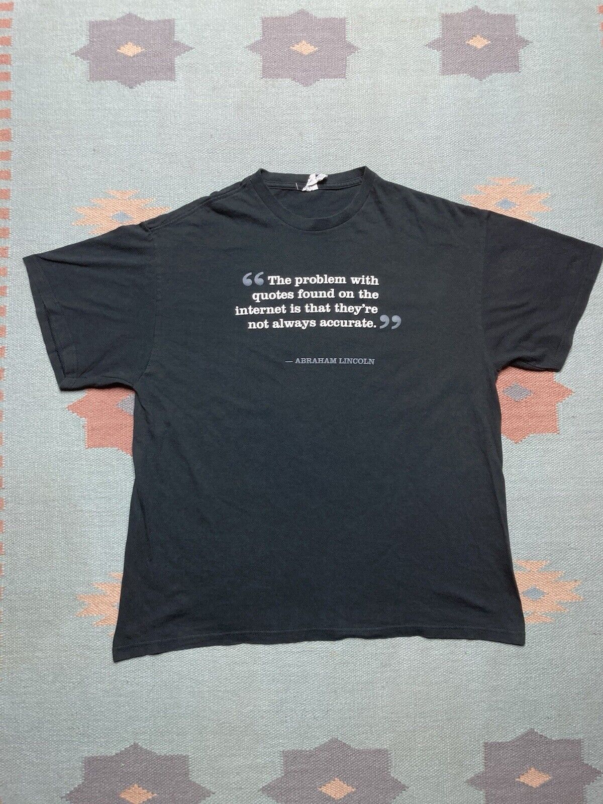 Hot Topic × Vintage VTG y2k t shirt Abraham Lincoln internet quotes funny XL Size US XL / EU 56 / 4 - 1 Thumbnail