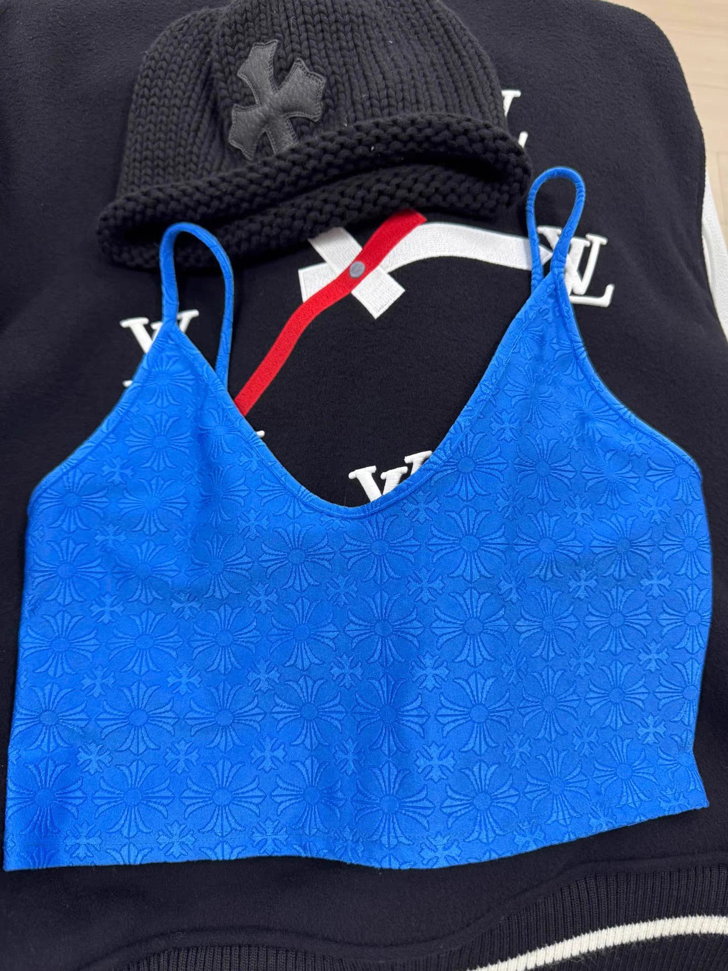 Chrome Hearts CHROME HEARTS Blue All-Over Hidden Print Camisole K2 Size L / US 10 / IT 46 - 1 Thumbnail