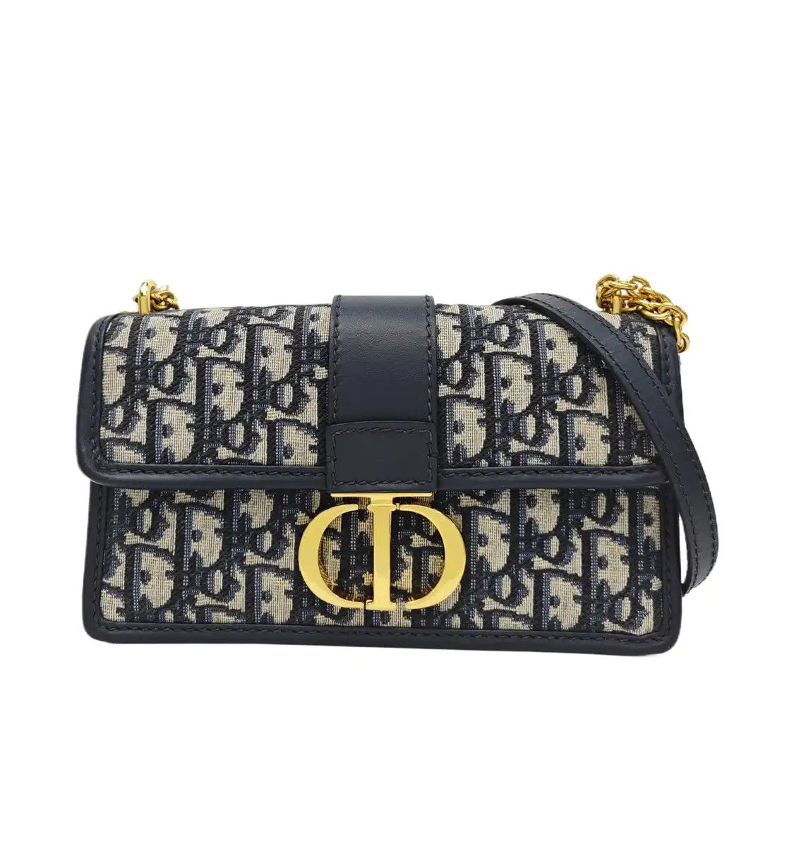Dior DIOR 30 Montaigne East-West blue canvas monogram jacquard Montaigne bag shoulder Size ONE SIZE - 1 Thumbnail
