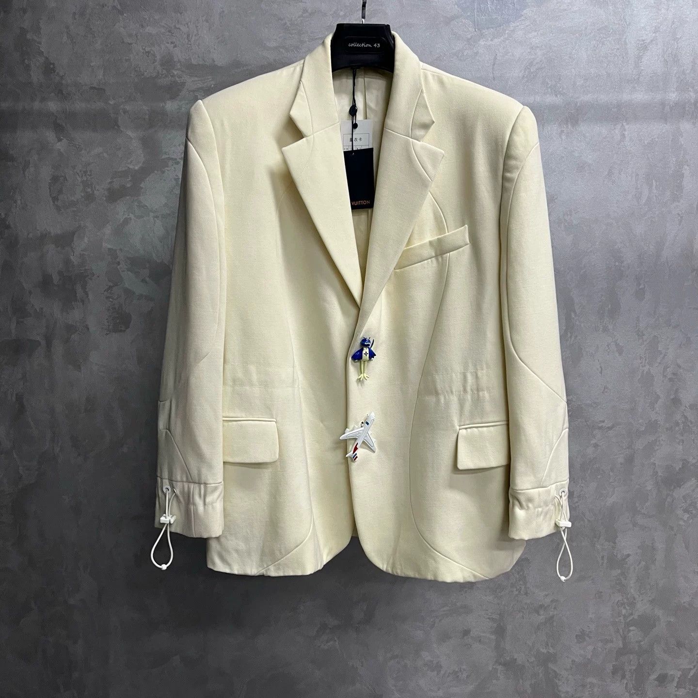Louis Vuitton Louis Vuitton White Slim Fit Suit Jacket Size US L / EU 52-54 / 3 - 1 Thumbnail