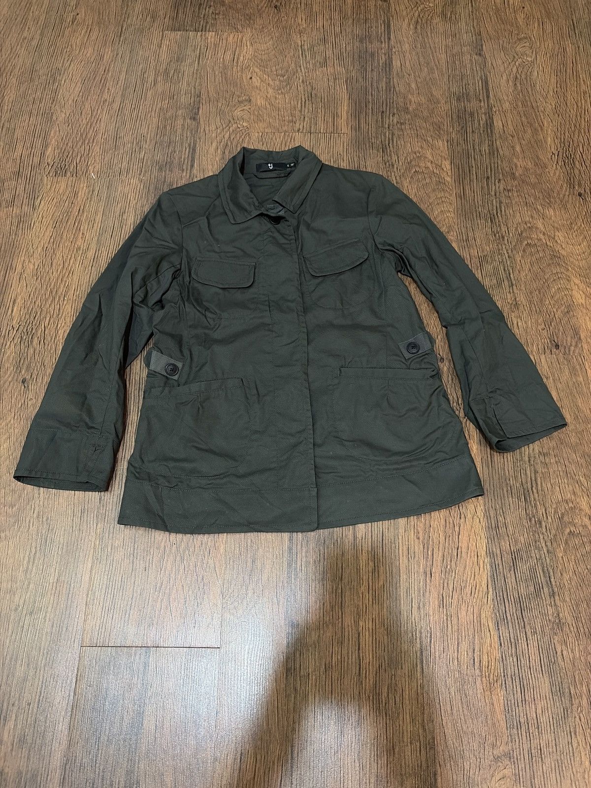 Uniqlo X Jil Sander Multi Pocket Tactical Military Jacket in Green, Men's