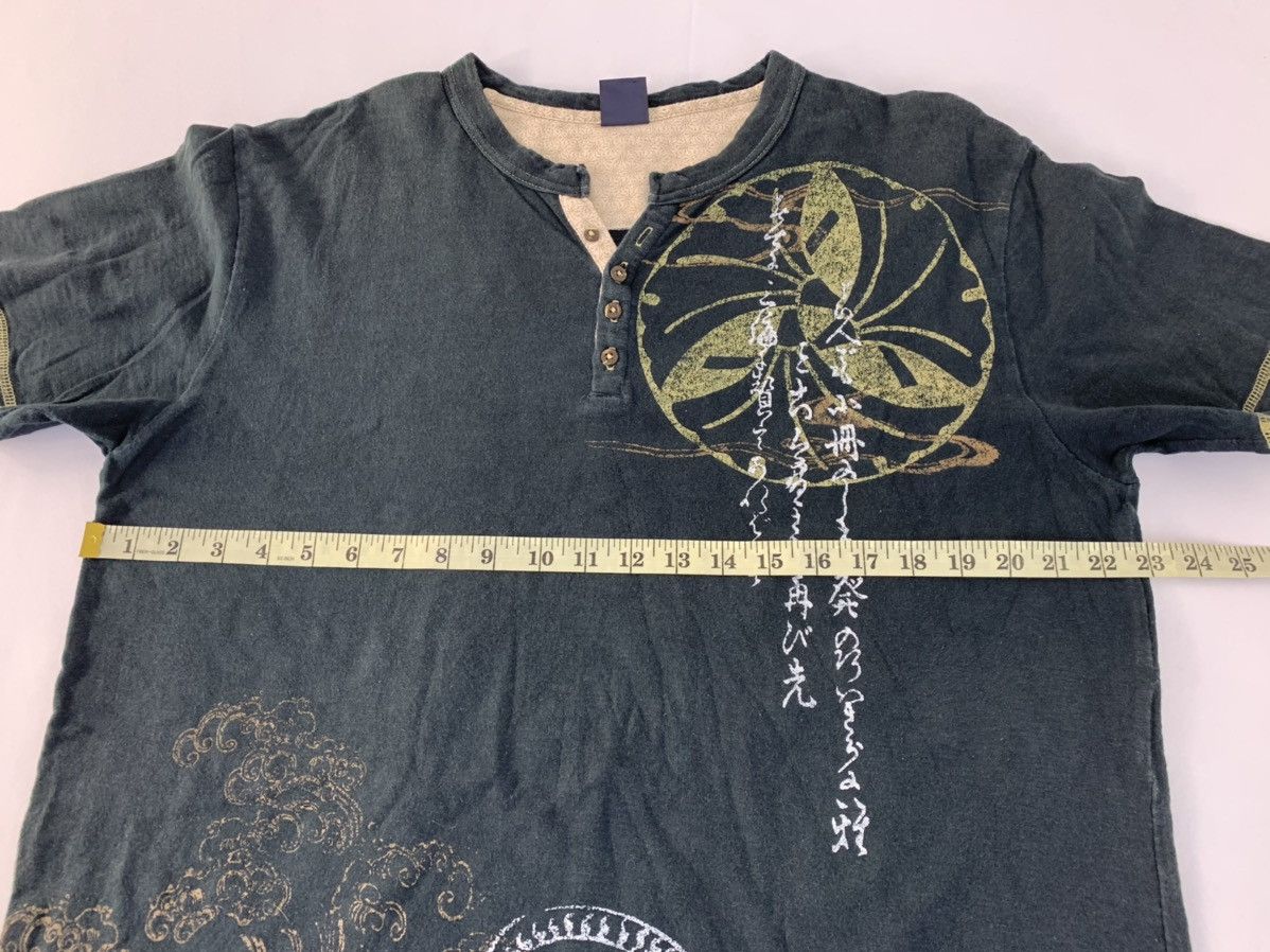Japanese Brand Hype 90s Henley Age Core Kanji Tiger Big Printed Tee Size US L / EU 52-54 / 3 - 9 Thumbnail