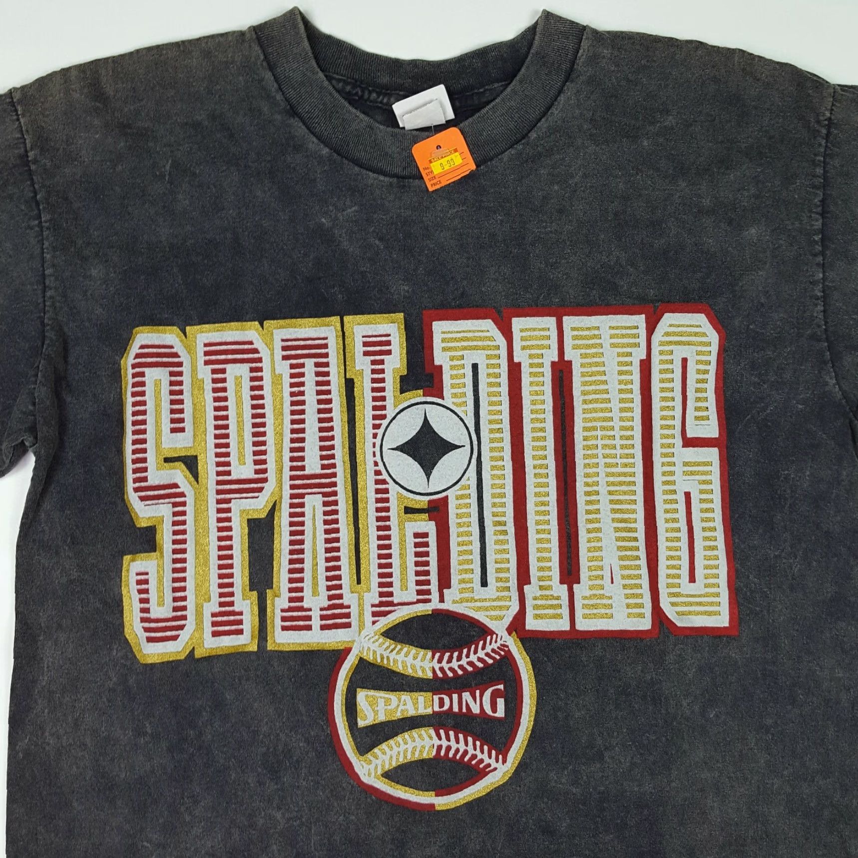 Spalding VINTAGE Spalding Baseball T Shirt Mens Size L Gray Acid Dye Puff Print 90s Retro Sport MLB Shirt Size US L / EU 52-54 / 3 - 2 Thumbnail