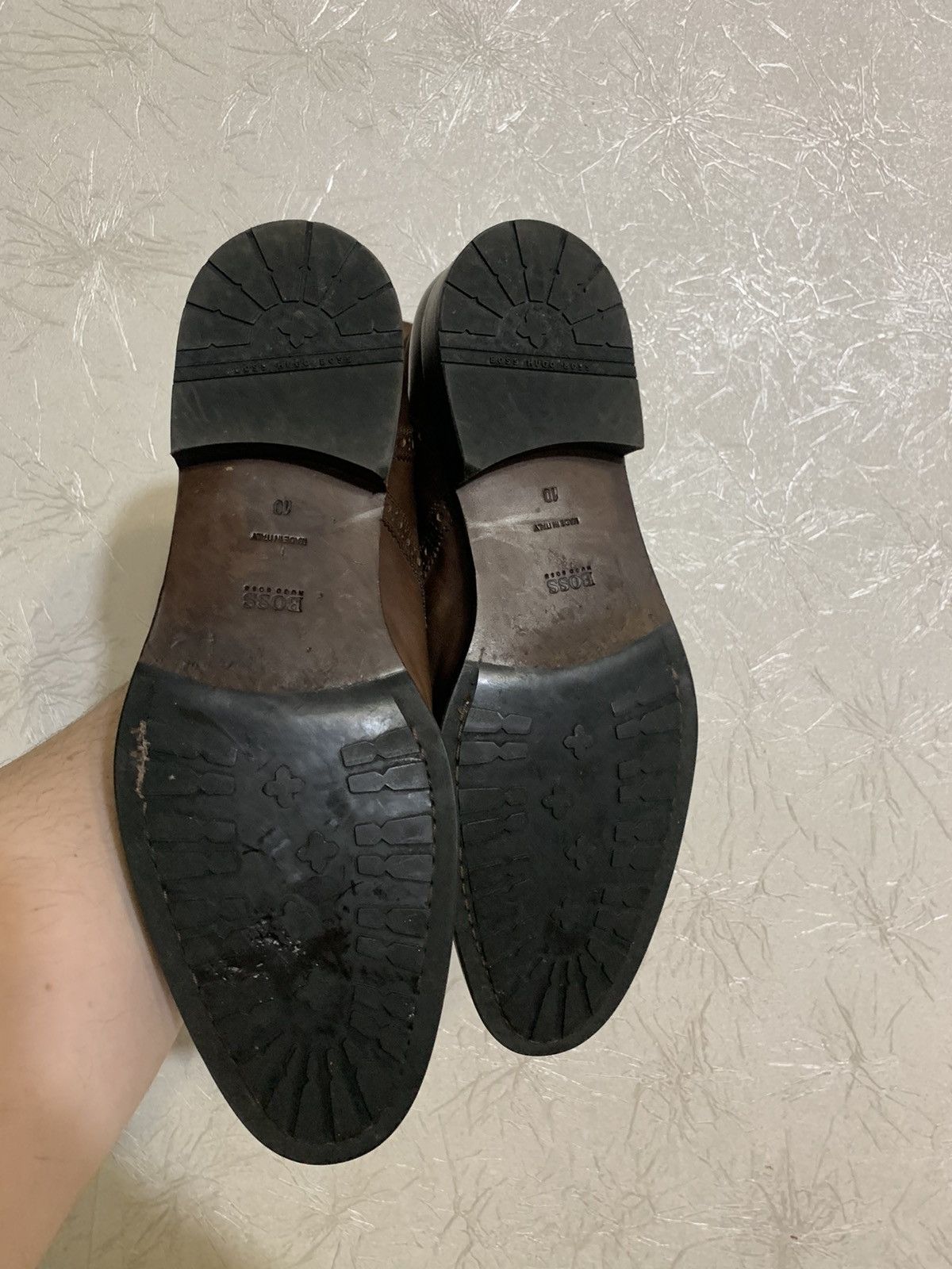 Genuine Leather × Hugo Boss Boss Hugo Boss Brown Leather Brogue Boots Made in Italy US11 Size US 11 / EU 44 - 10 Thumbnail
