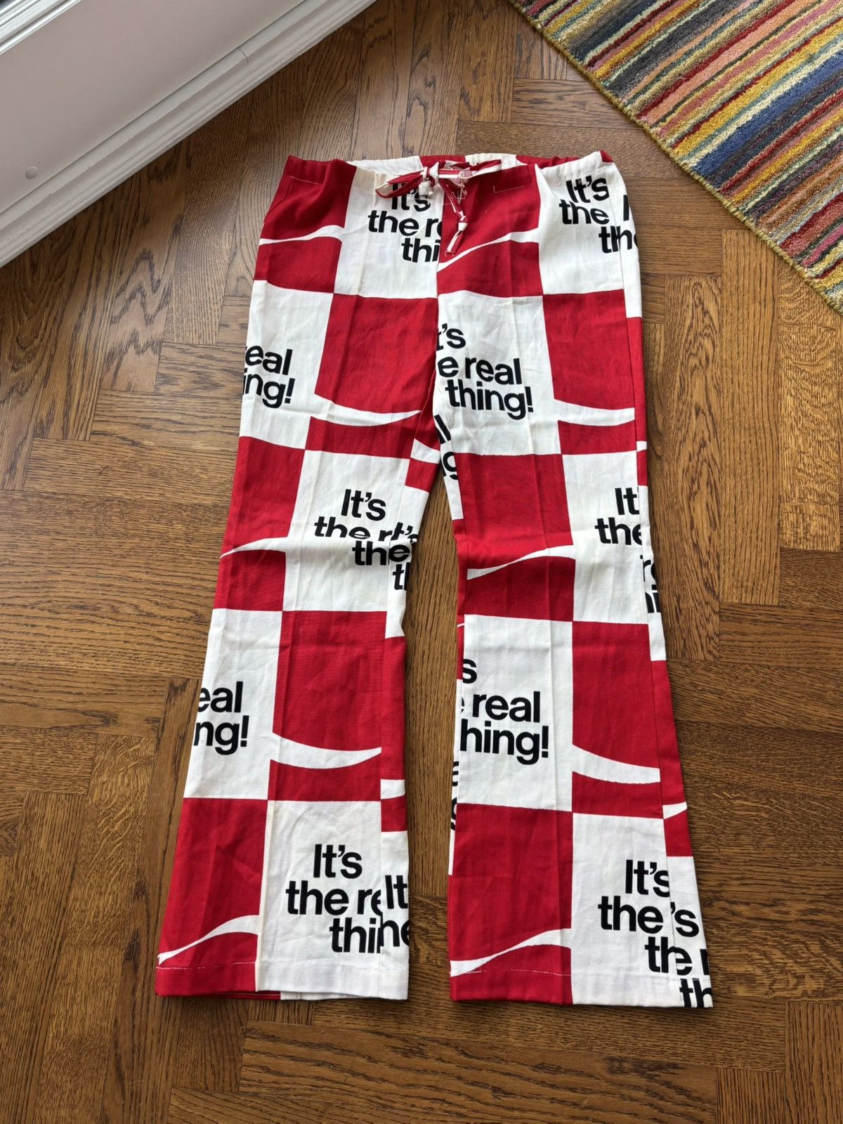 Coca Cola × Vintage 1970s Coca-Cola Trousers True Vintage Checker Plaid Flared Size US 36 / EU 52 - 2 Thumbnail