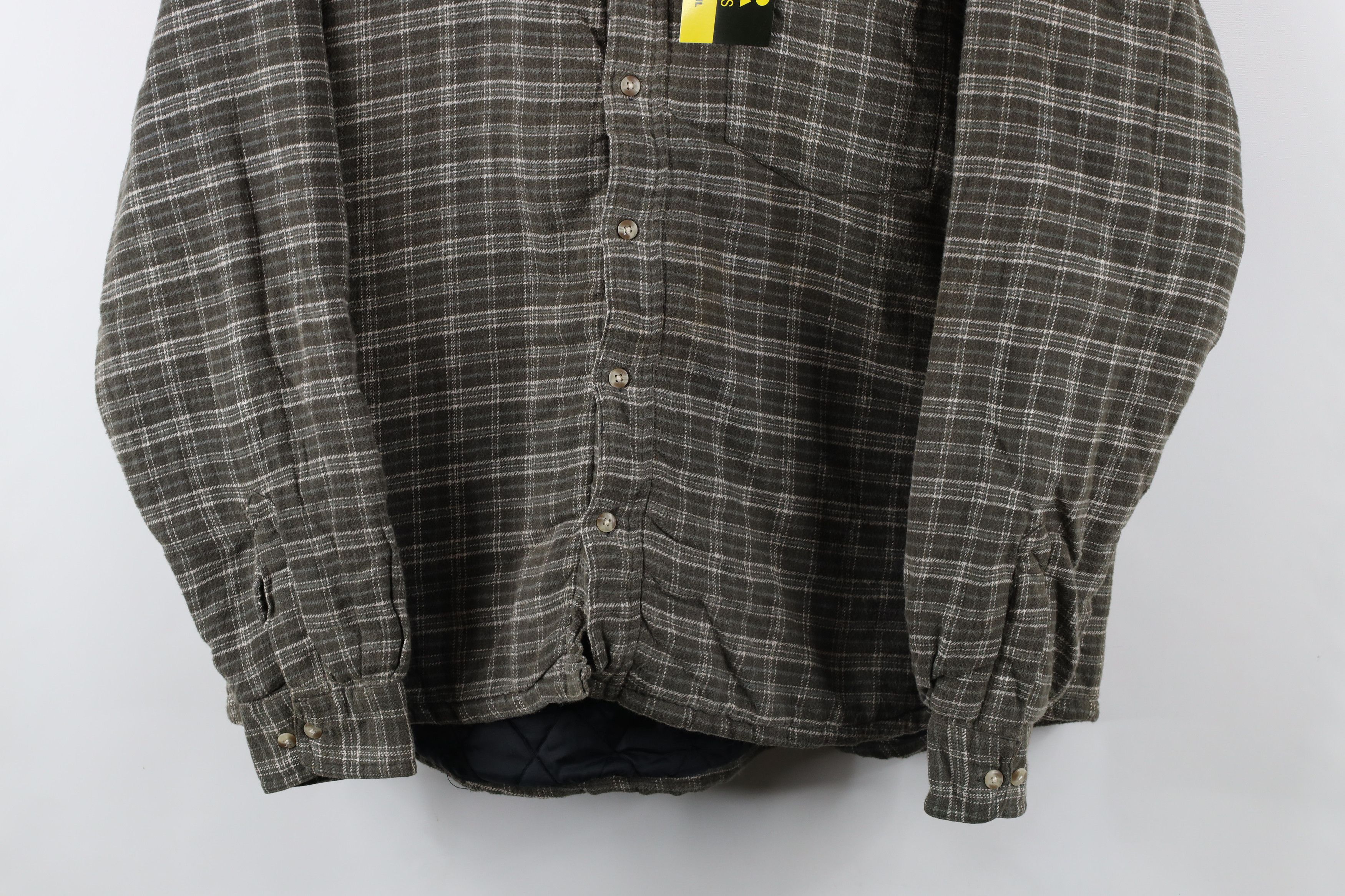Vintage Deadstock Vintage 90s Streetwear Hooded Flannel Shirt Jacket Size US XXL / EU 58 / 5 - 3 Thumbnail