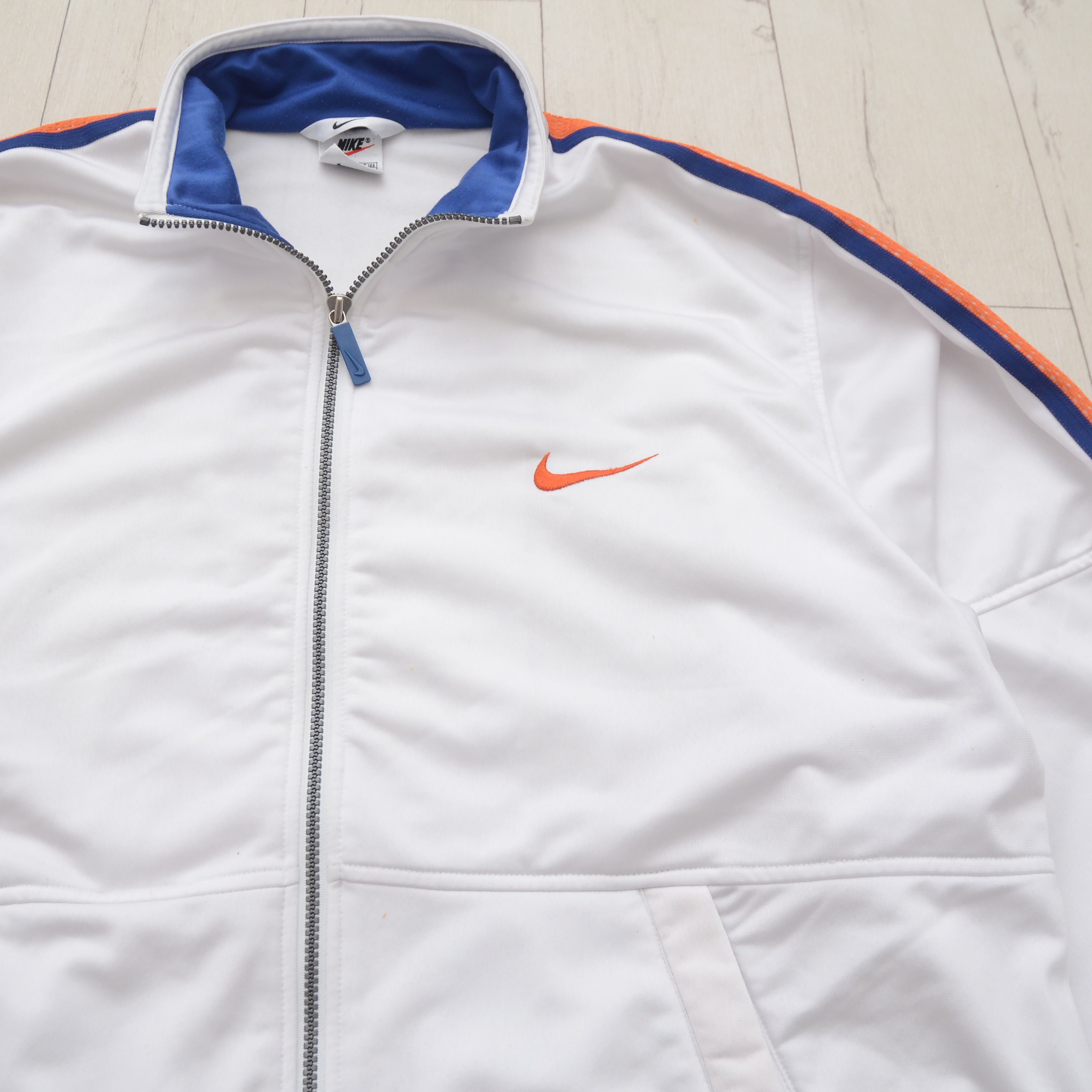 Nike Vintage Nike 90s Y2K Track Jacket XL White Big Logo Retro Size US XL / EU 56 / 4 - 7 Thumbnail