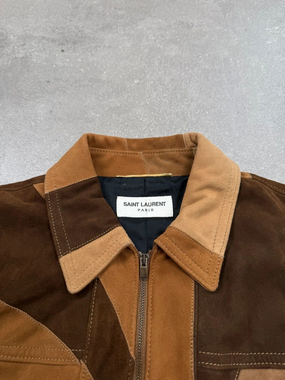 Saint Laurent Paris Saint Laurent Patchwork leather jacket SS2014 Hedi Slimane Size XS / US 0-2 / IT 36-38 - 5 Thumbnail