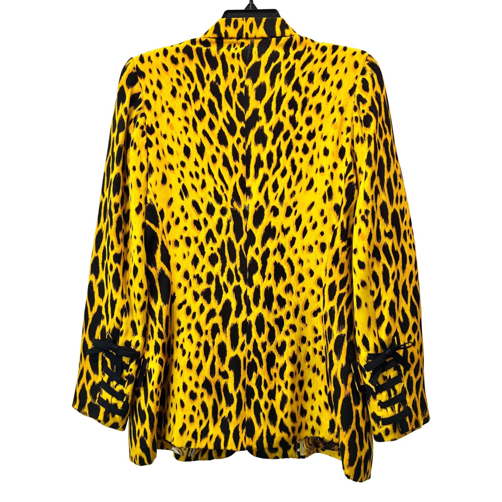 Versace × Vintage Gianni Versace Couture SS1992 Leopard Silk Blazer Size XS / US 0-2 / IT 36-38 - 9 Thumbnail