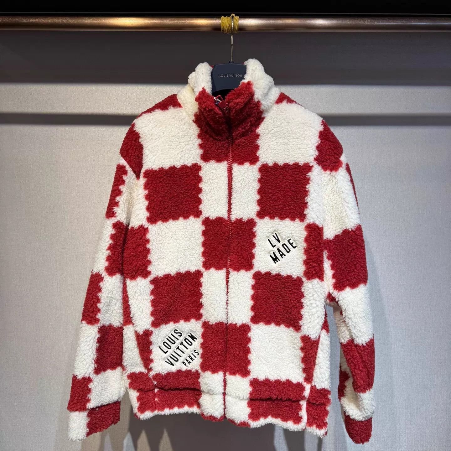 Louis Vuitton Louis Vuitton x Nigo White & Red Teddy Jacket M New Size US M / EU 48-50 / 2 - 1 Thumbnail