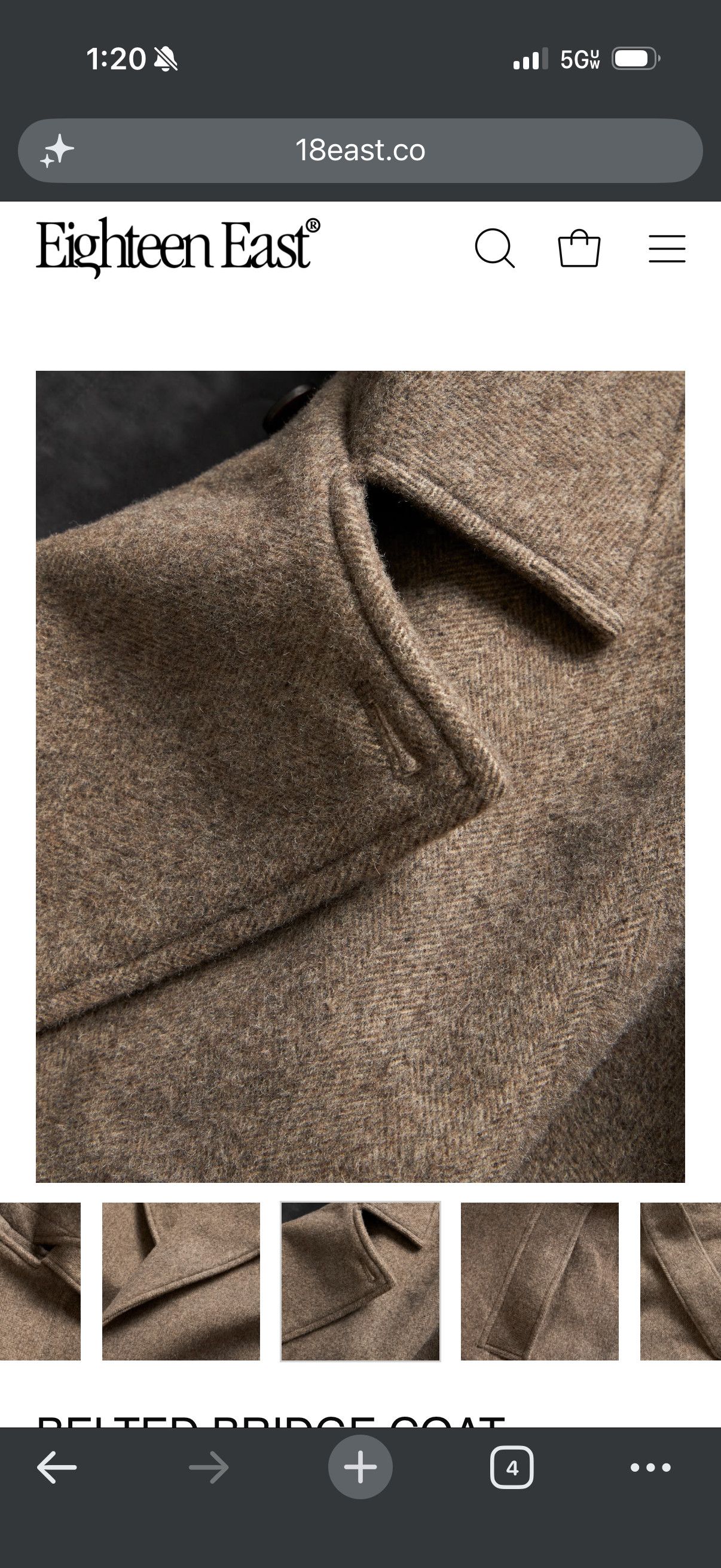 18 East Belted Bridge Coat Size US S / EU 44-46 / 1 - 5 Thumbnail