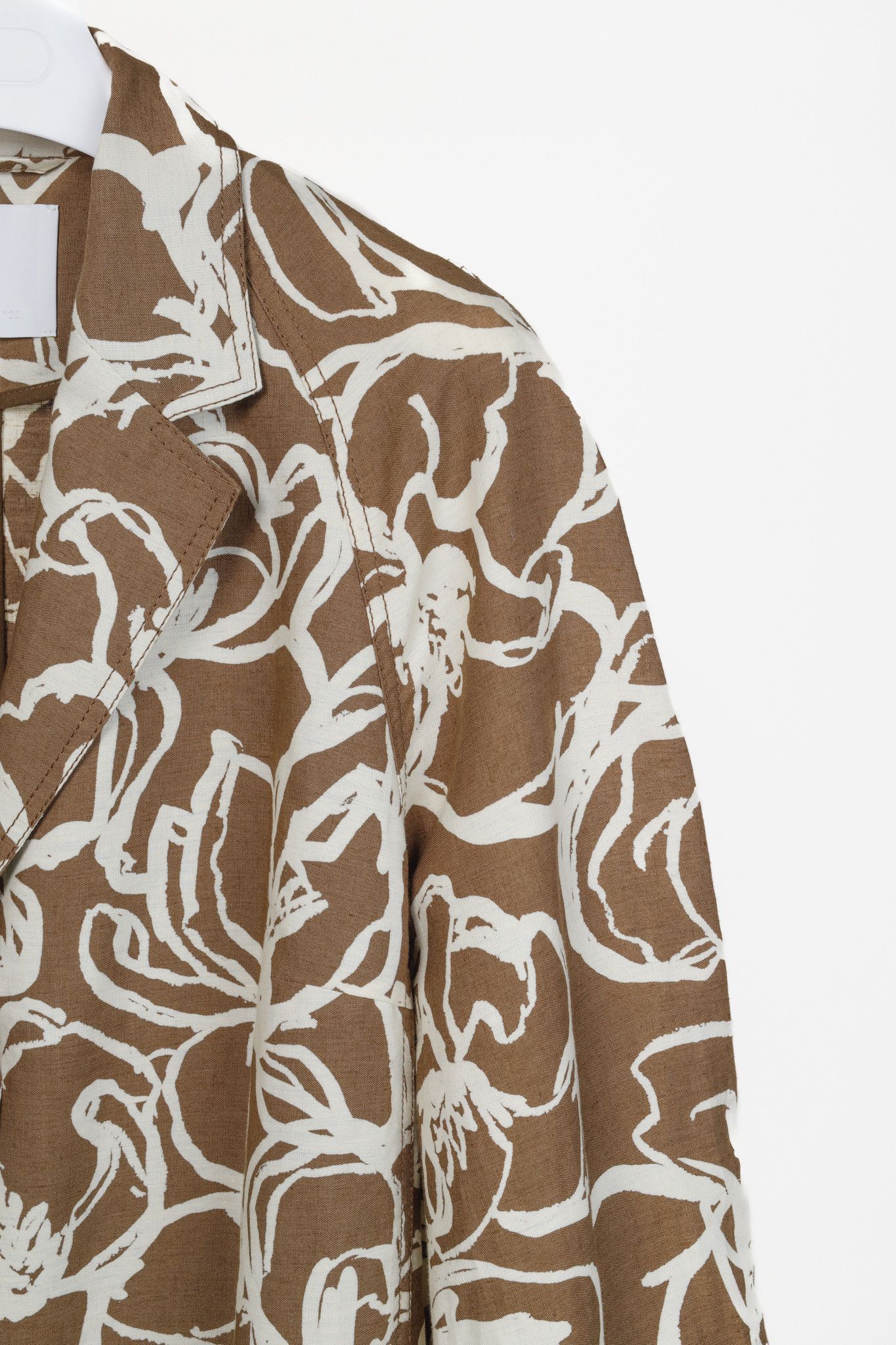 Annette Gortz Annette Gortz Abstract Floral Linen Duster Coat Size L / US 10 / IT 46 - 5 Thumbnail