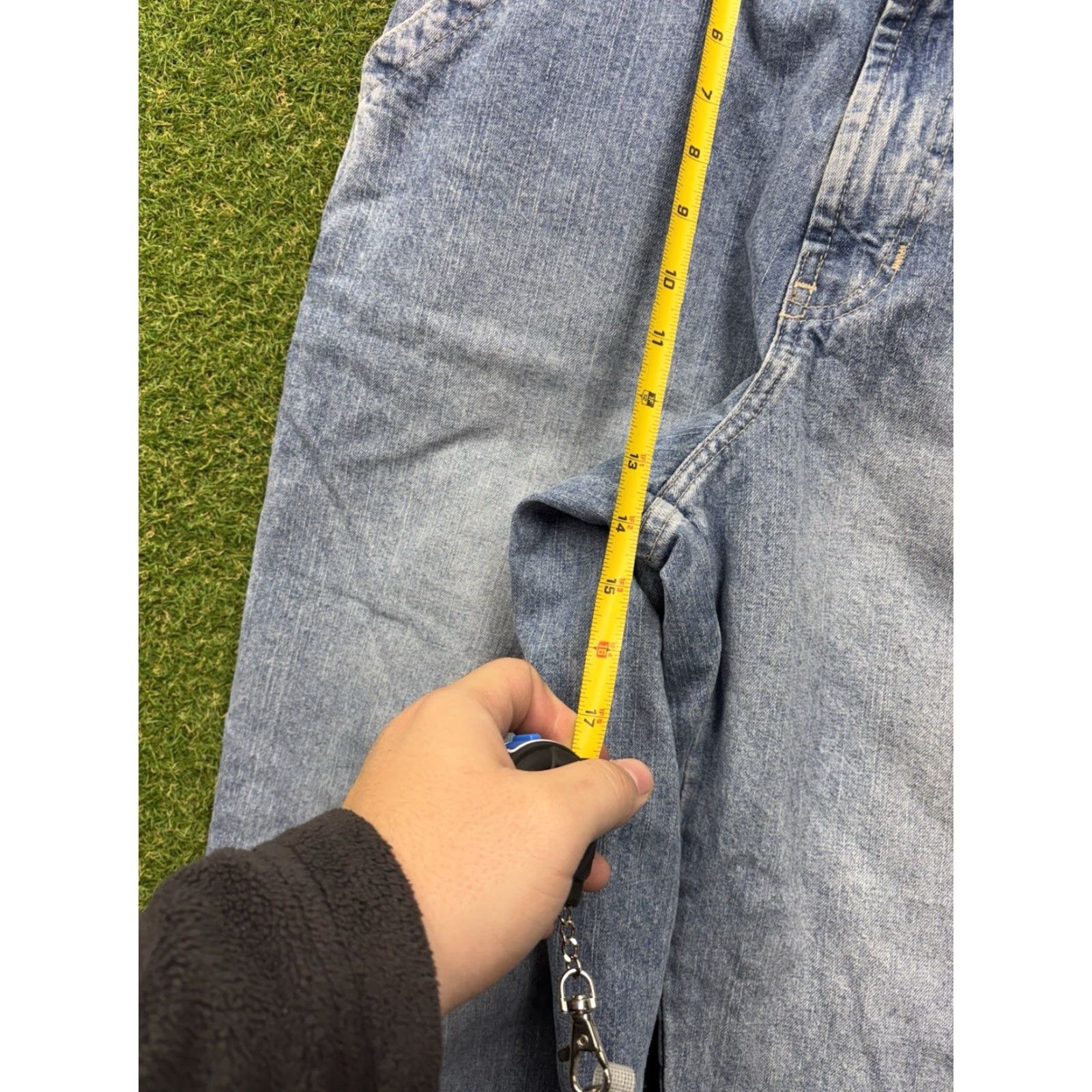 Old Navy VINTAGE Old Navy Jeans Mens 36x30 Carpenter Baggy Wide Utility 00s Light Wash Size US 36 / EU 52 - 5 Thumbnail