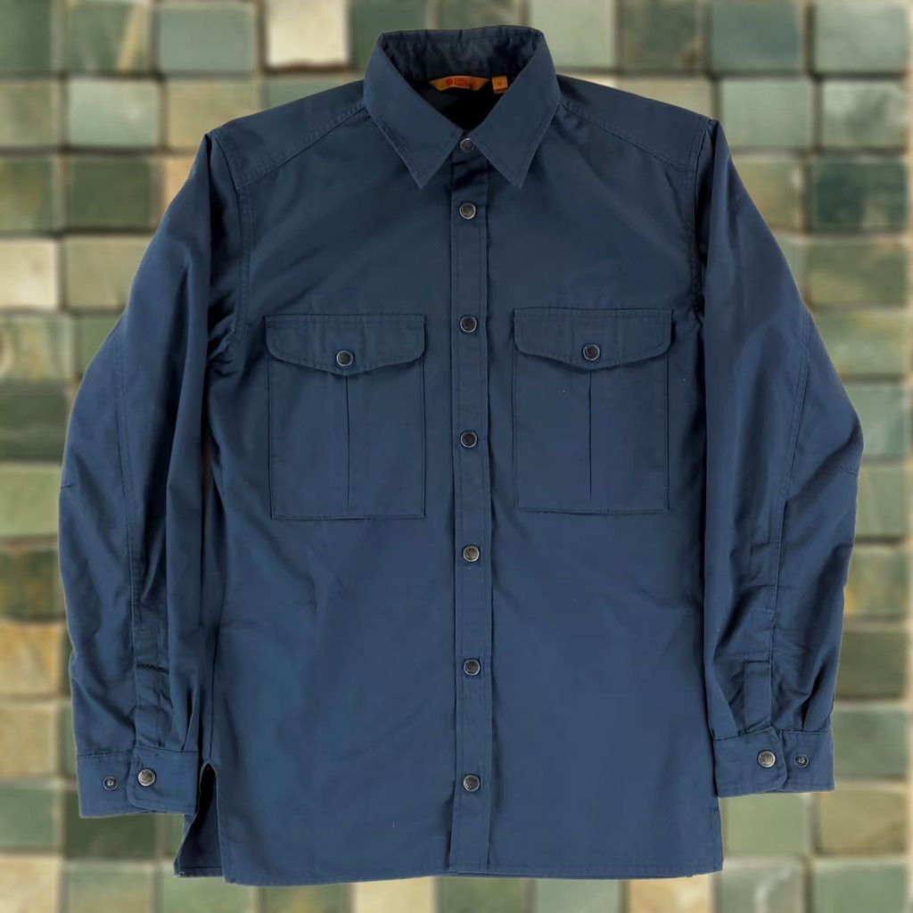 Vintage Fjallraven Shirt Snap Button Up Blue Long Sleeve Mens M Size US M / EU 48-50 / 2 - 1 Thumbnail