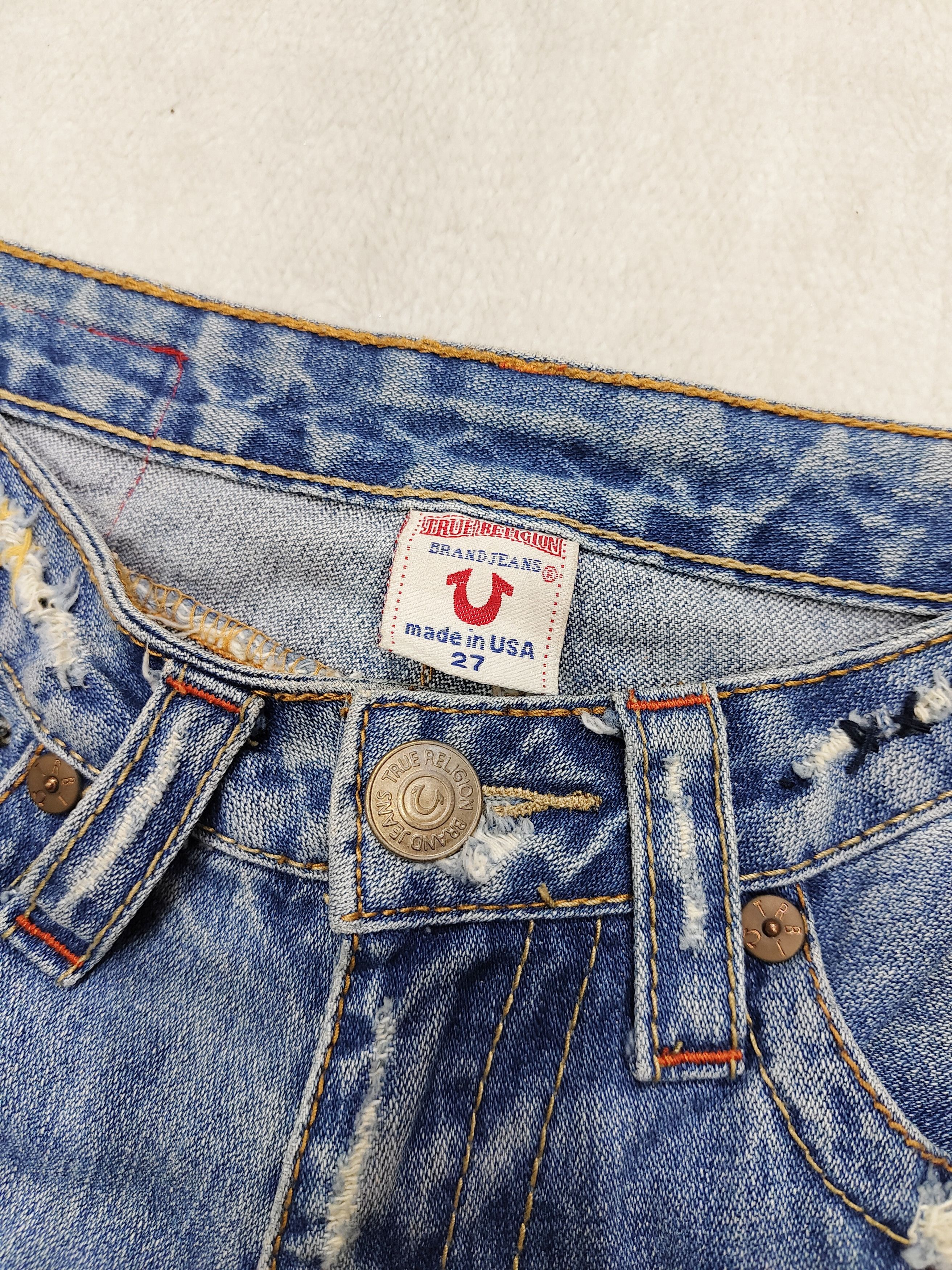 True Religion True Religion- Y2K Ghost Pocket Pacthwork Distressed Flare Size 29" - 7 Thumbnail