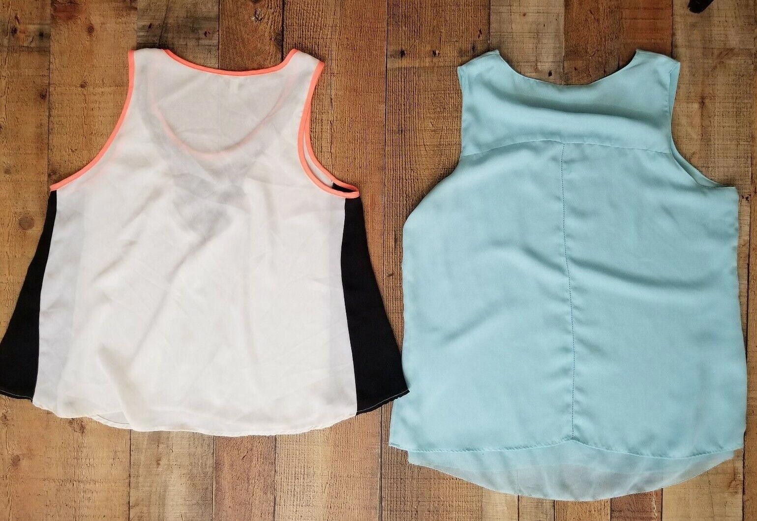 Designer Dressy Tank Top Lot Large Violet And Claire GB Semi Sheer Size L / US 10 / IT 46 - 2 Thumbnail