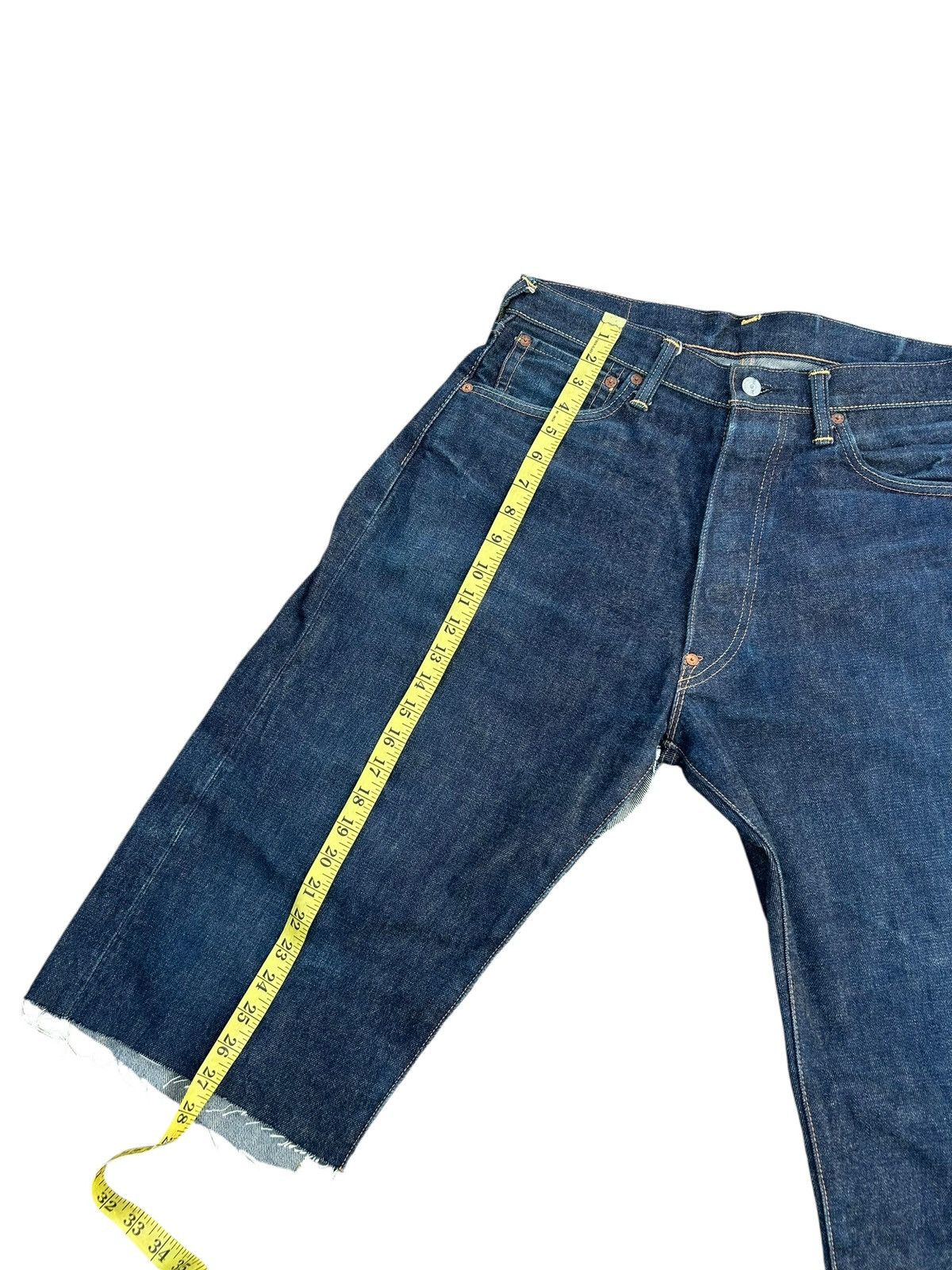 Kapital VINTAGE EVISU SELVEDGE THRASHED DENIM JEANS Size US 32 / EU 48 - 19 Thumbnail