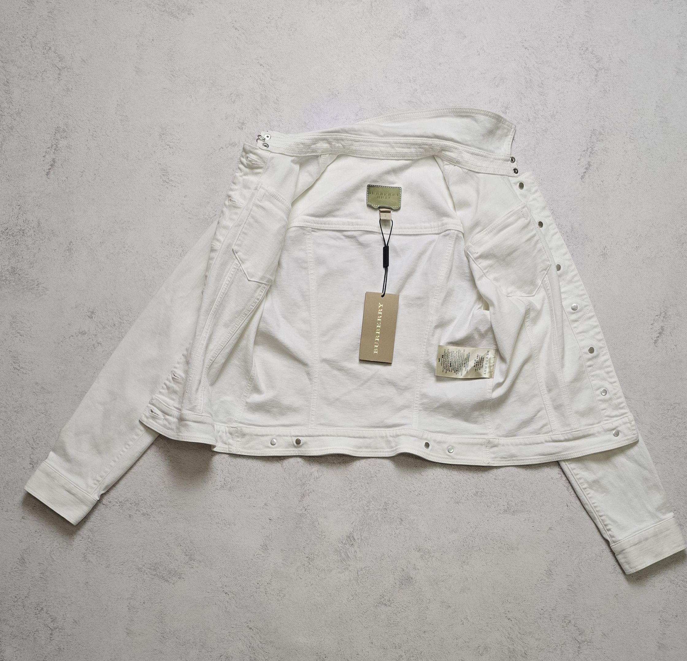 Burberry Burberry Brit White Cropped Denim Jacket Designer Luxury Size S / US 4 / IT 40 - 13 Thumbnail