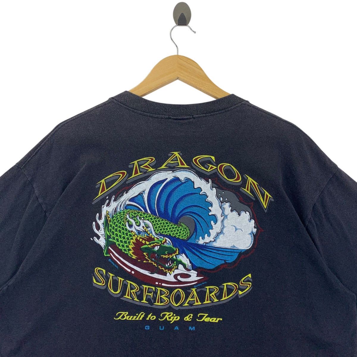 Vintage Vintage DRAGON SURFBOARDS Back hit printed crazy shirt tee Size US XL / EU 56 / 4 - 11 Thumbnail