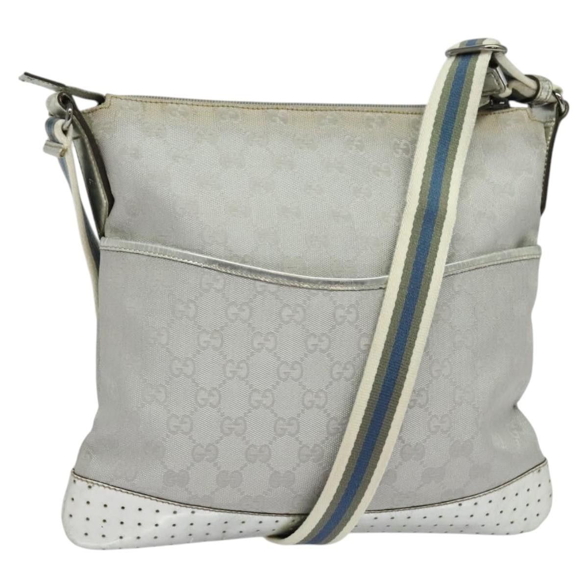 Gucci GUCCI GG Canvas Shoulder Bag Silver Size ONE SIZE - 1 Thumbnail