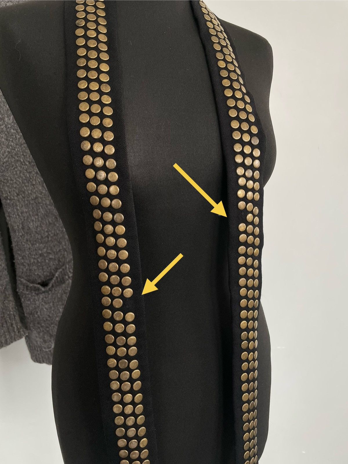 Roberto Cavalli Roberto Cavalli Black Gold Studded Wool Trench Coats SZ42 Size M / US 6-8 / IT 42-44 - 11 Thumbnail