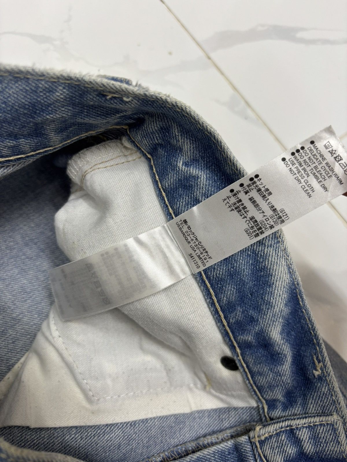 If Six Was Nine Moussy 🇯🇵 Patches Slim Fit Distressed Denim Jeans Size US 30 / EU 46 - 11 Thumbnail