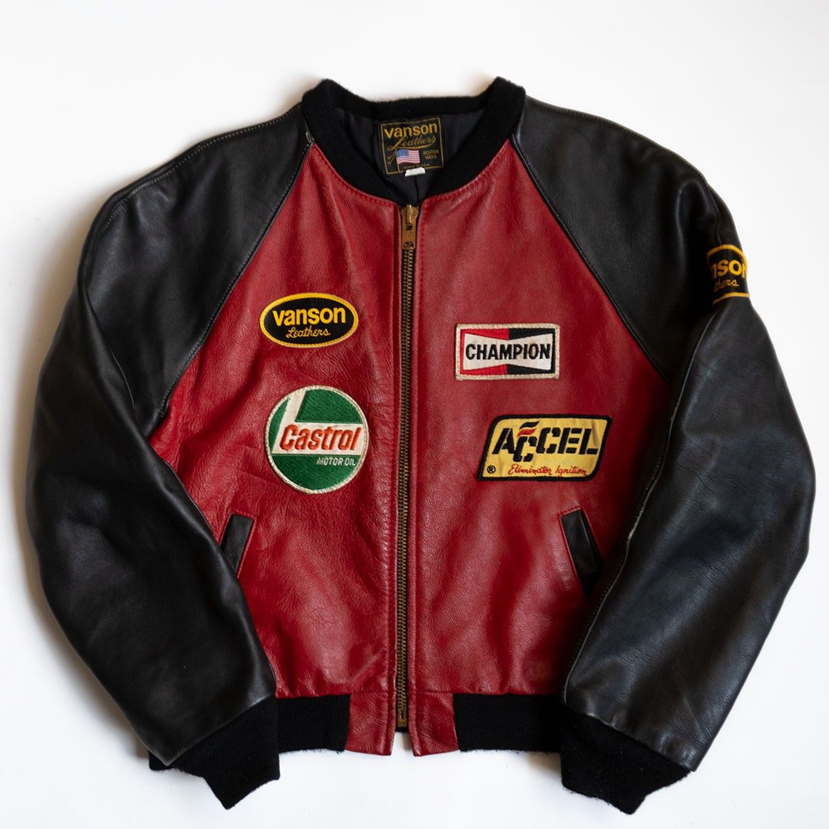 Vintage VANSON All Leather Varsity Jacket Black Size 42 Size US XS / EU 42 / 0 - 1 Thumbnail