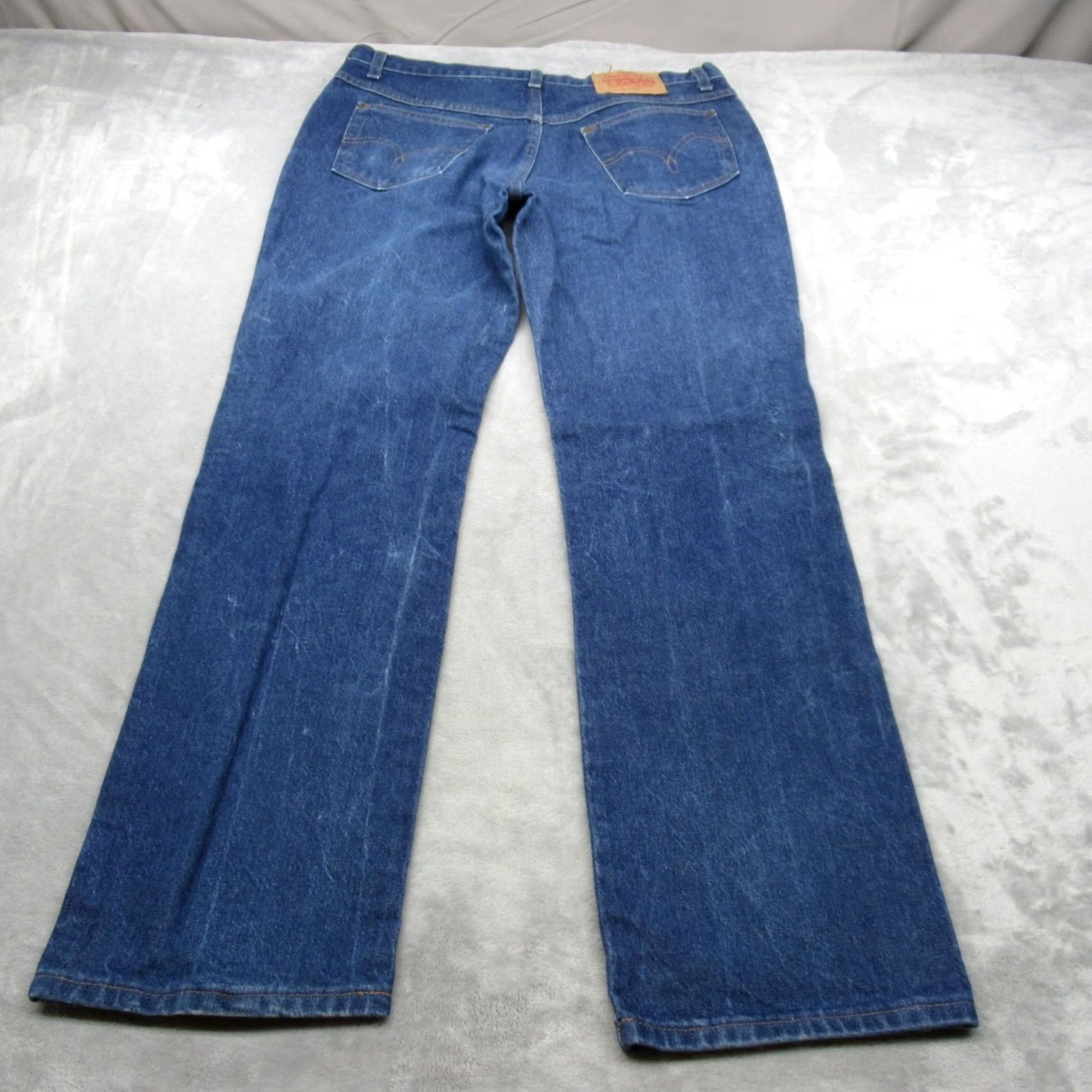 Denime VINTAGE Gen-U-Wine Texas Safety Jeans Mens 34x31 Medium Wash Denim Workwear Bootcut USA Made Size US 34 / EU 50 - 3 Thumbnail