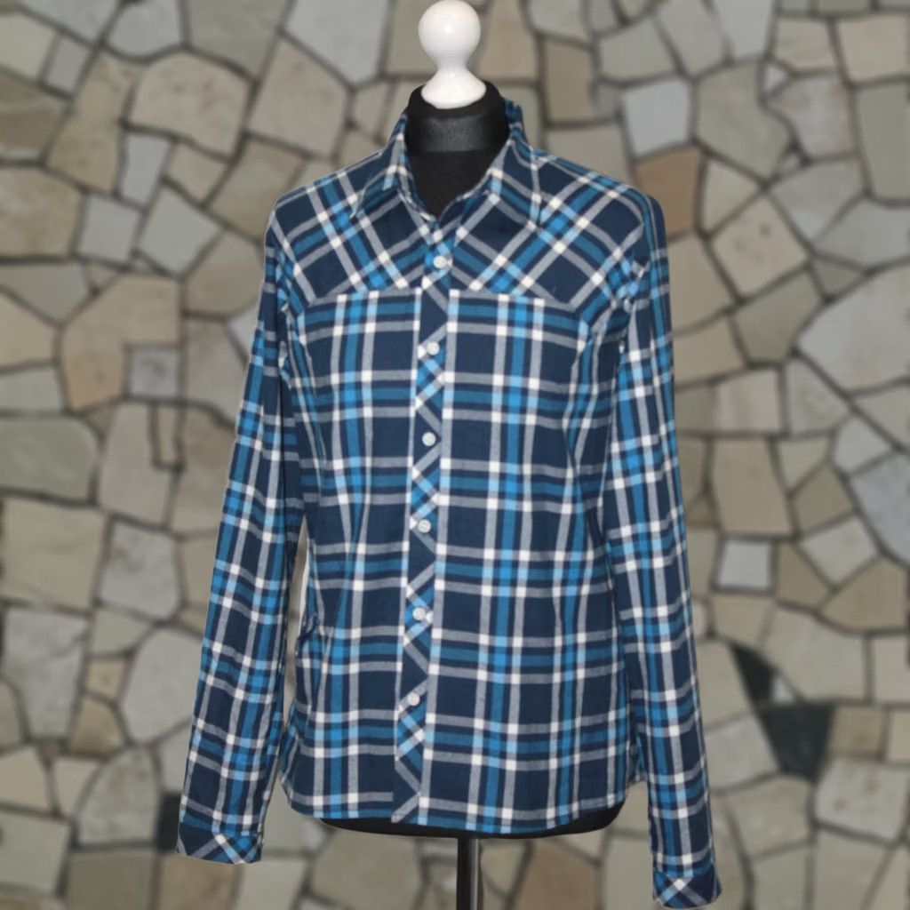 Vintage Haglofs womens long sleeve blue check shirt Size M Size M / US 6-8 / IT 42-44 - 1 Thumbnail
