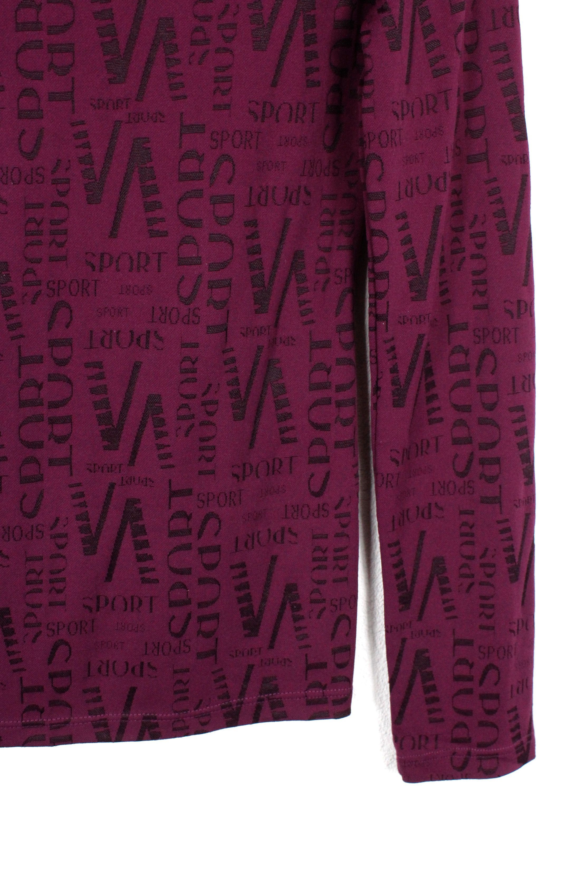 Versace × Versace Jeans Couture Womens Versace SPORT Purple Monogram Logo Nylon Top Jumper Size M / US 6-8 / IT 42-44 - 7 Thumbnail