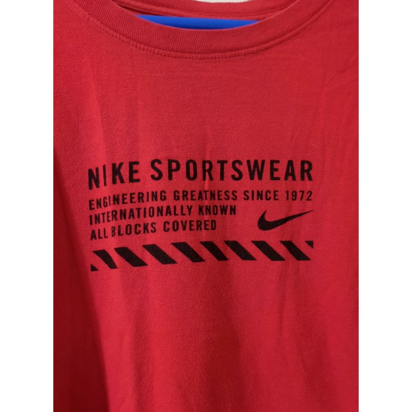 Nike Nike Just Do It Men's Logo Tee T-Shirt 2XL Red Short Sleeve Crew Neck Cotton Sportswear Logo Men Regular Fit 100% Cotton Sports Size US XXL / EU 58 / 5 - 2 Thumbnail